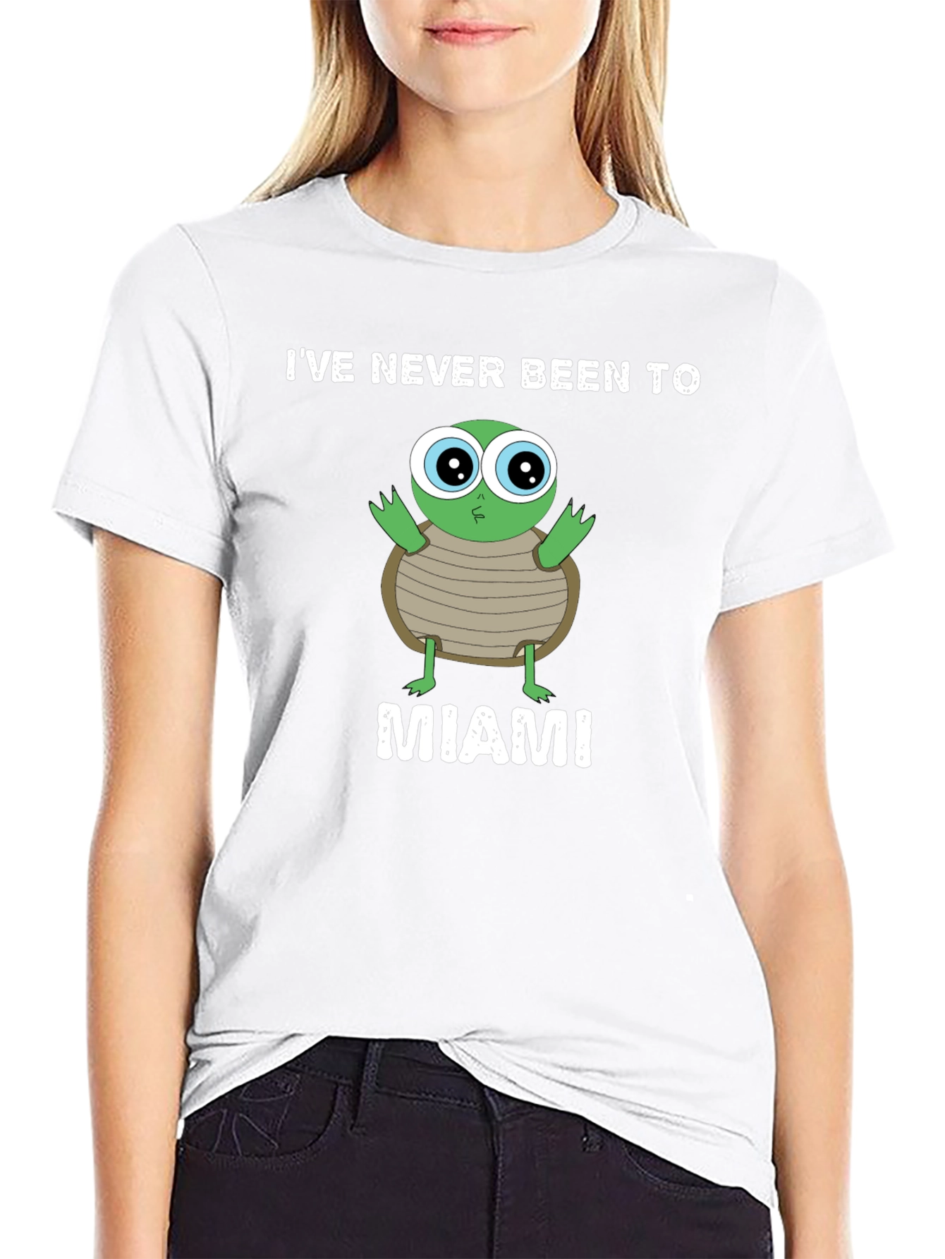 Funny Ive Never Been To Miami Turtle Graphic Tee