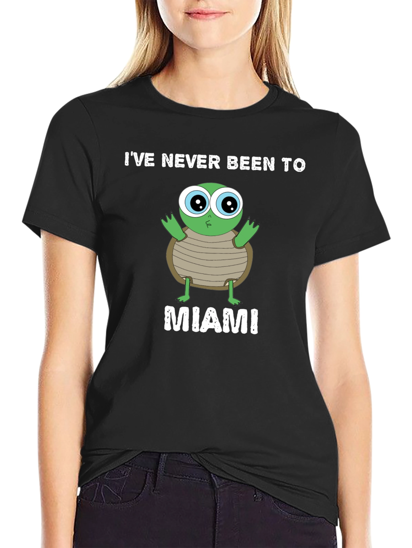 Funny Ive Never Been To Miami Turtle Graphic Tee