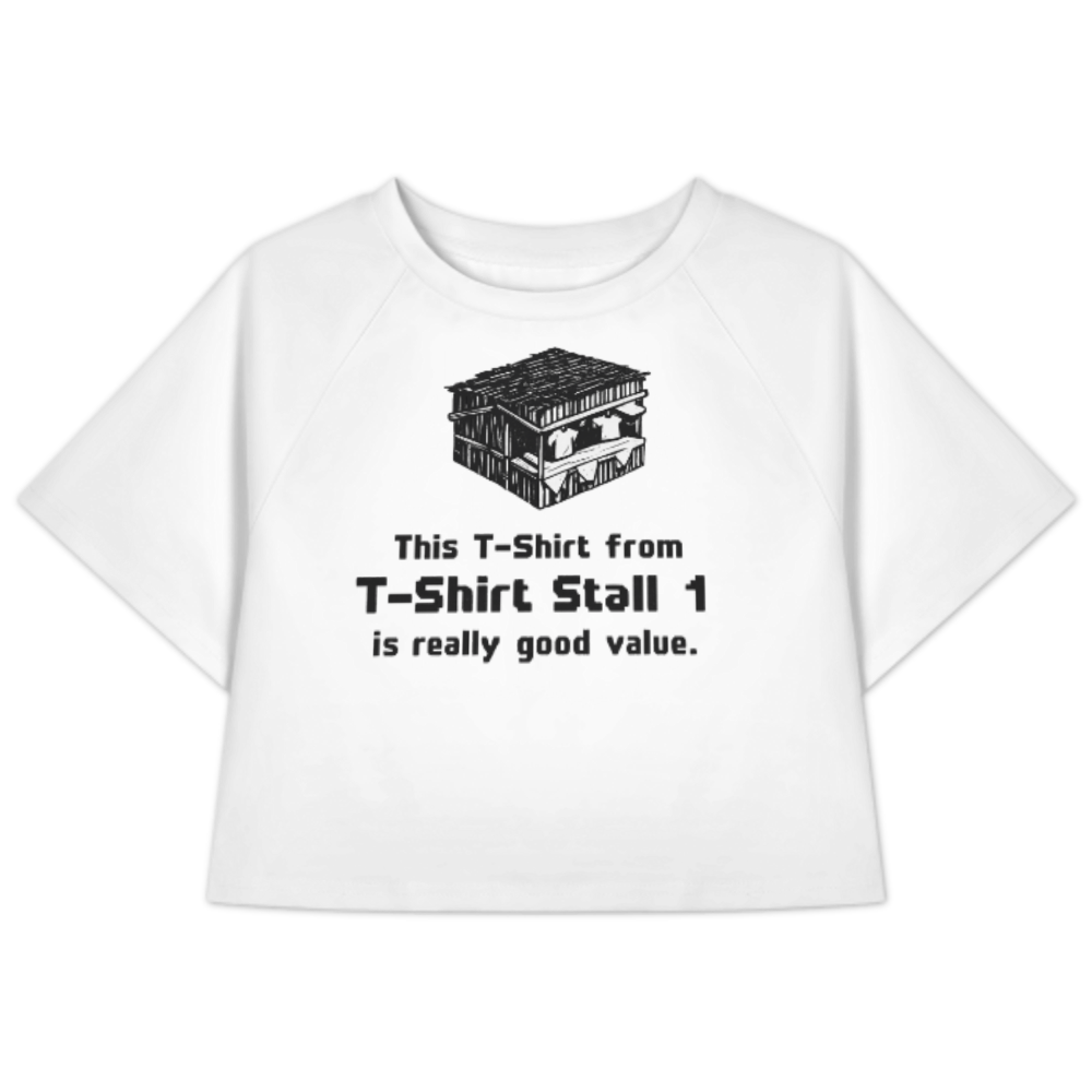 Funny T-Shirt Stall Graphic Crop Tee – Retro Gamer Humor Streetwear Shirt(z300)