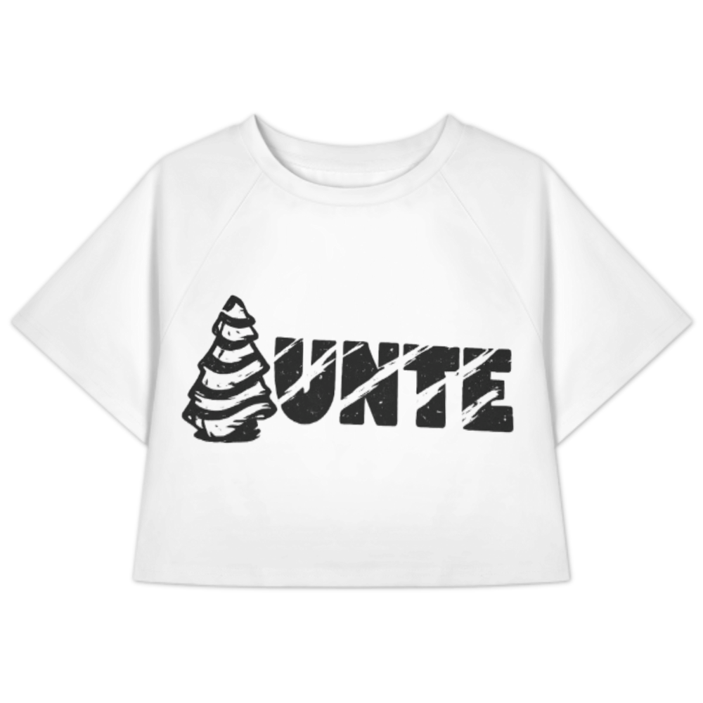 UNTIE Minimalist Graphic Crop T-Shirt – Retro Streetwear Aesthetic Tee for Women(z294)