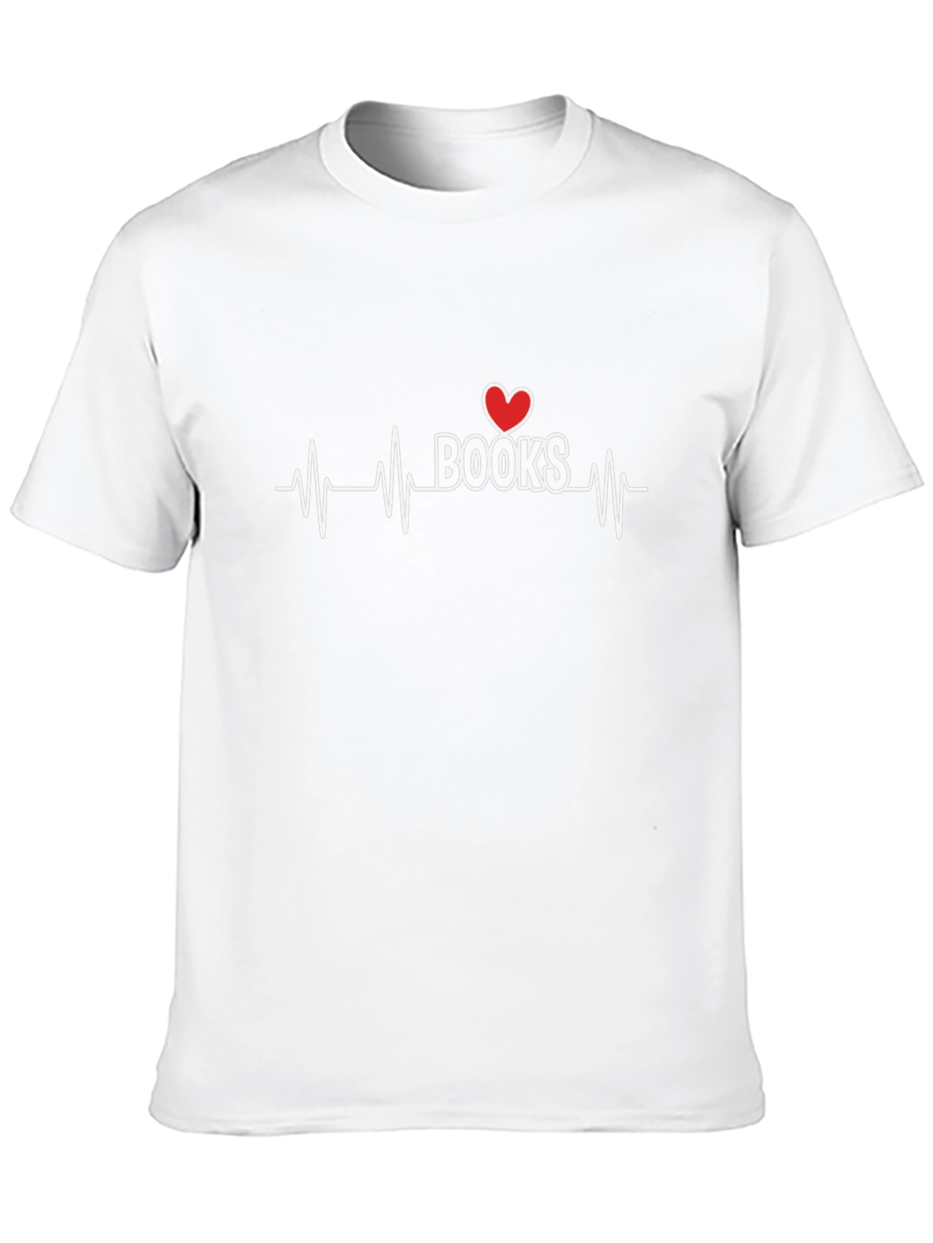 Heart Books Lifeline T-Shirt - Reading Lover Tee