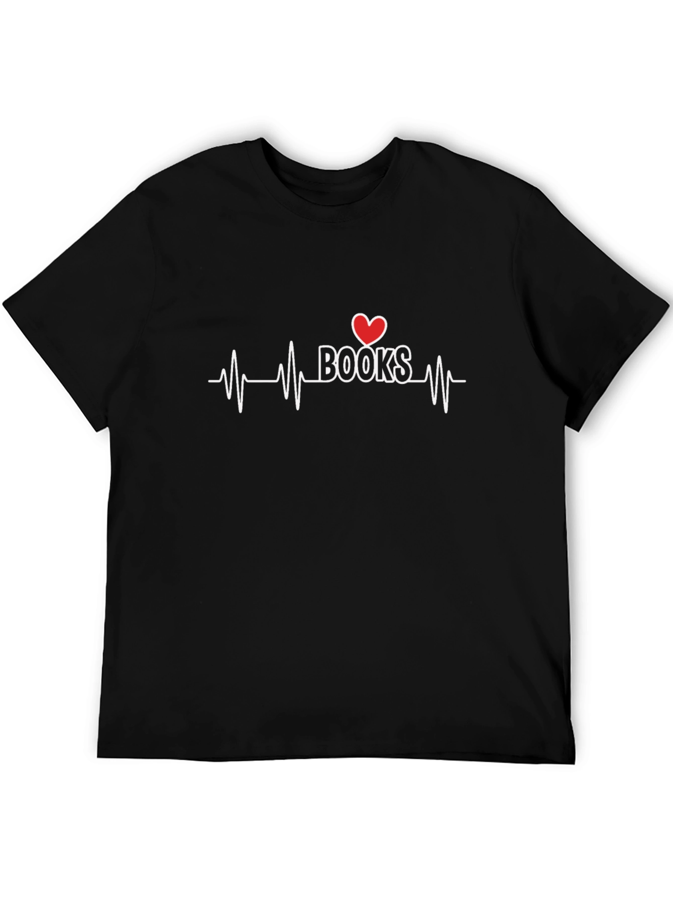 Heart Books Lifeline T-Shirt - Reading Lover Tee