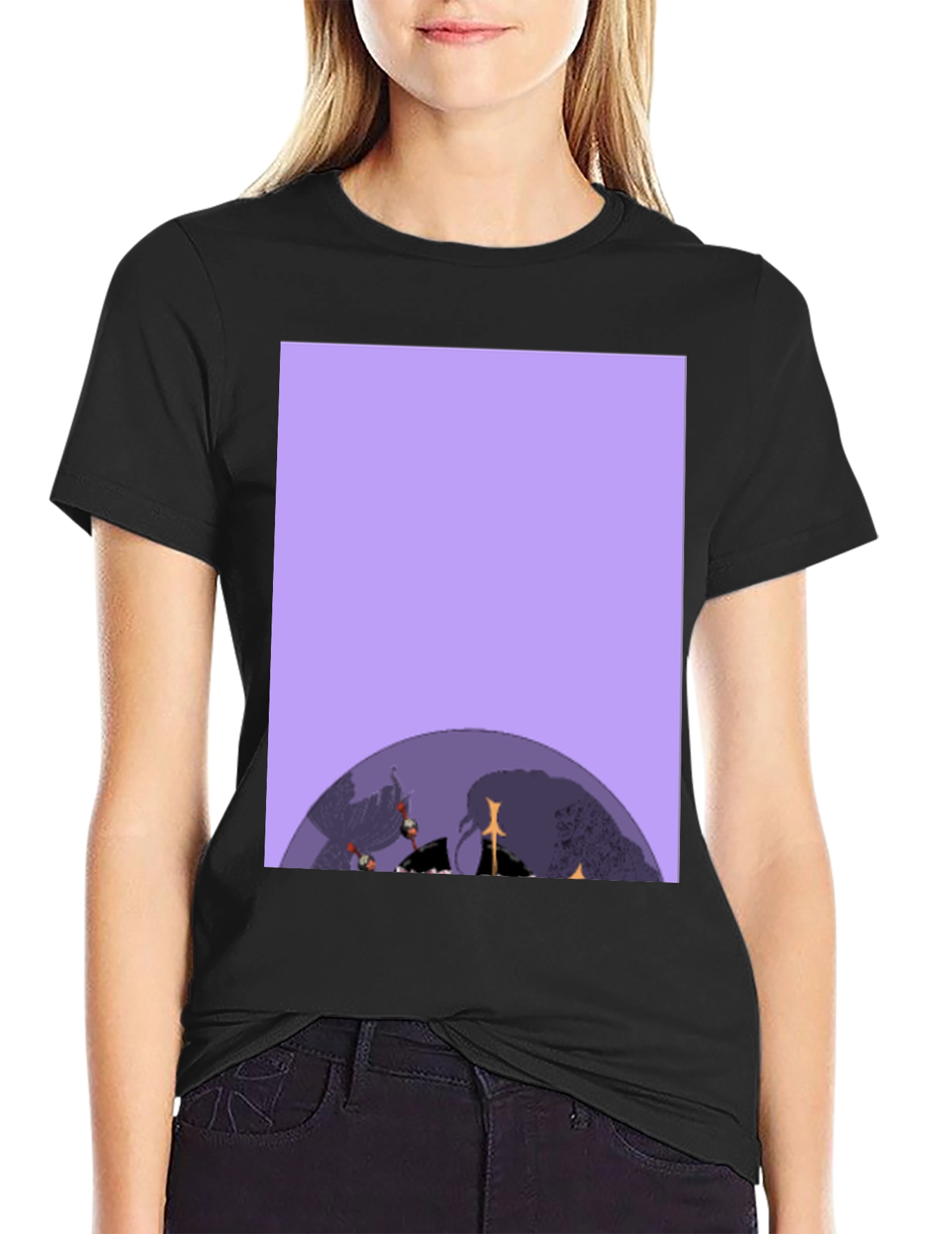 Graphic Print Black T-Shirt