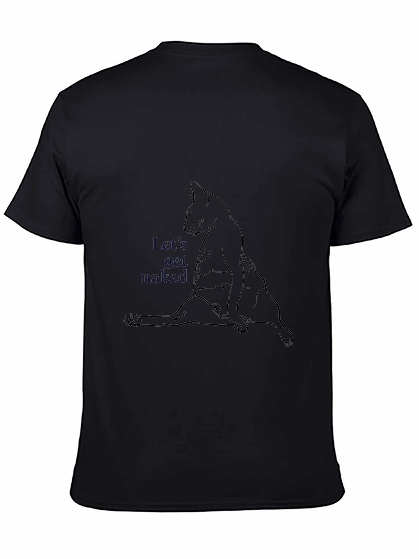 Humorous Cat Graphic Tee - Lets Get Naked