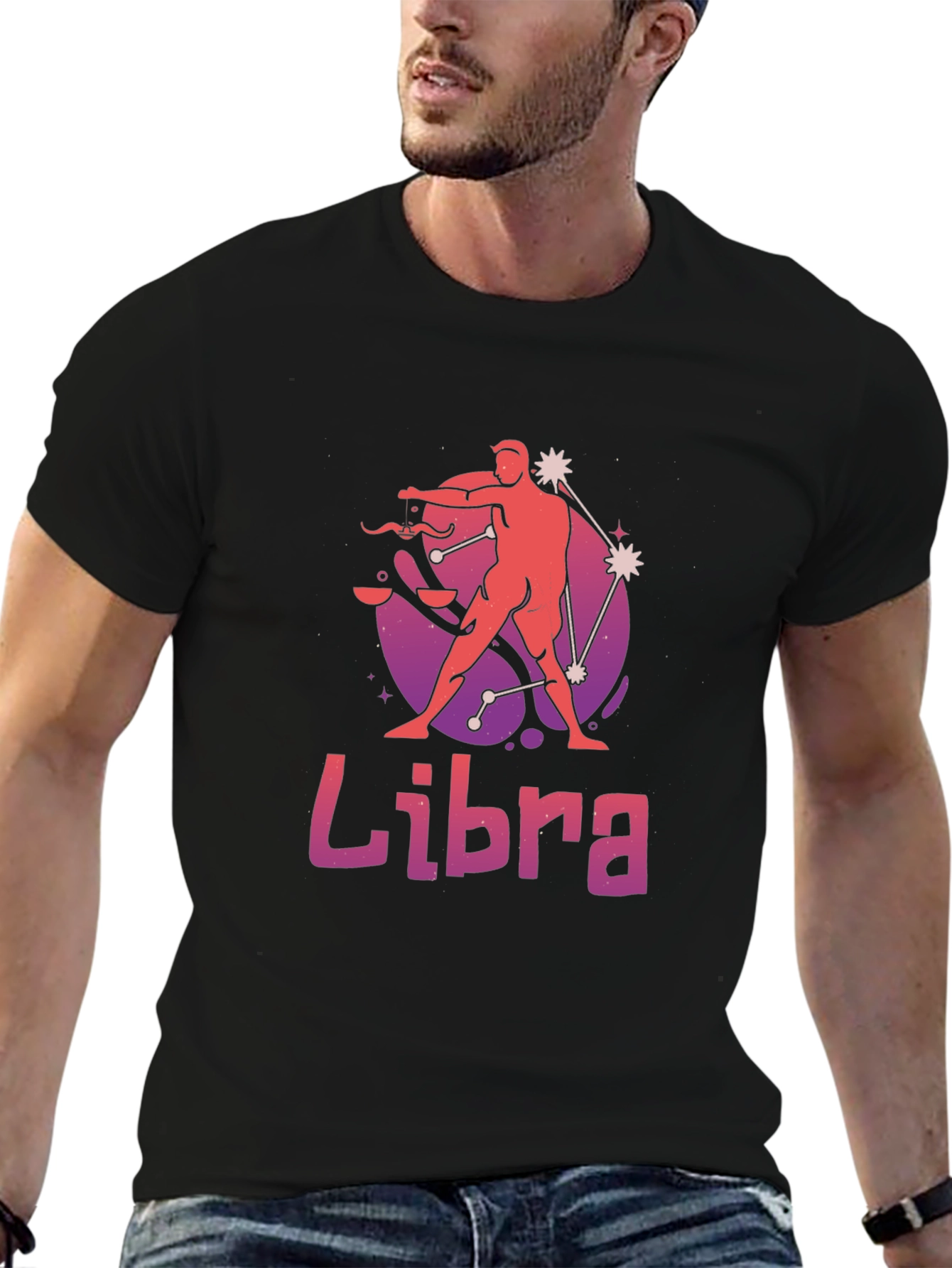 Libra Zodiac T-Shirt - Stylish Black Tee