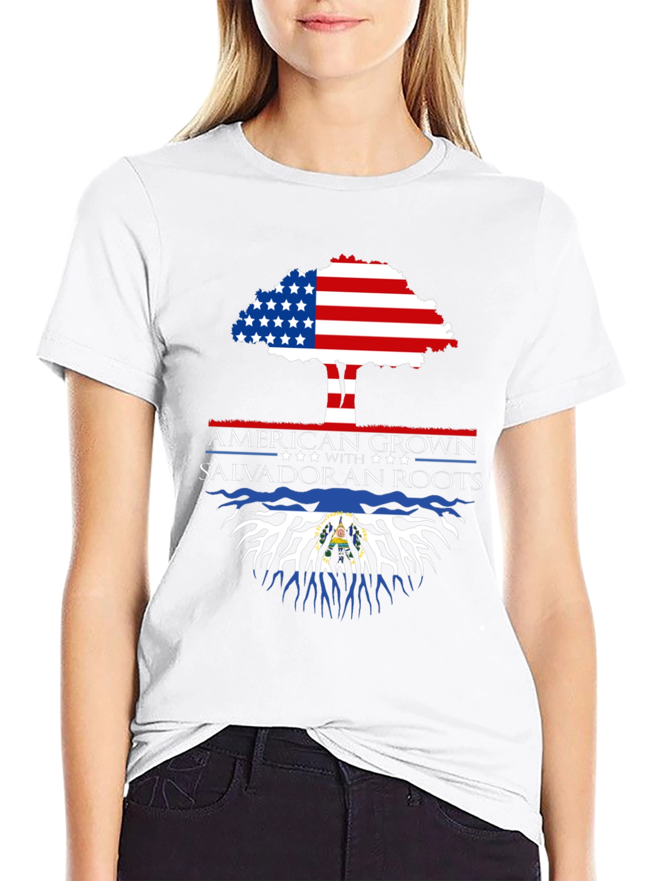 American Grown Salvadoran Roots T-Shirt