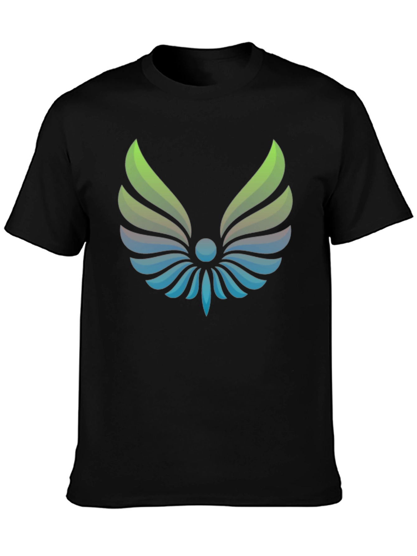 Winged Logo Black T-Shirt - Modern Graphic Tee