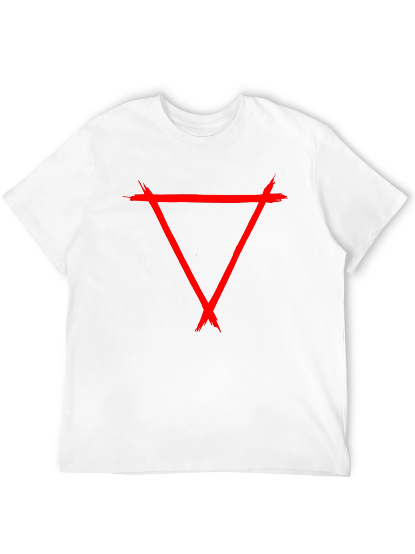 Red Triangle Graphic Black Tee