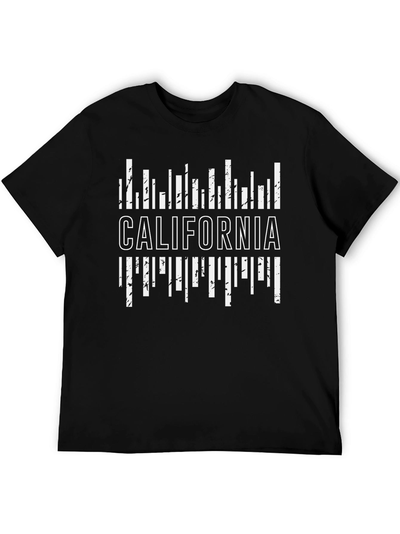 California Graphic Print Black T-Shirt