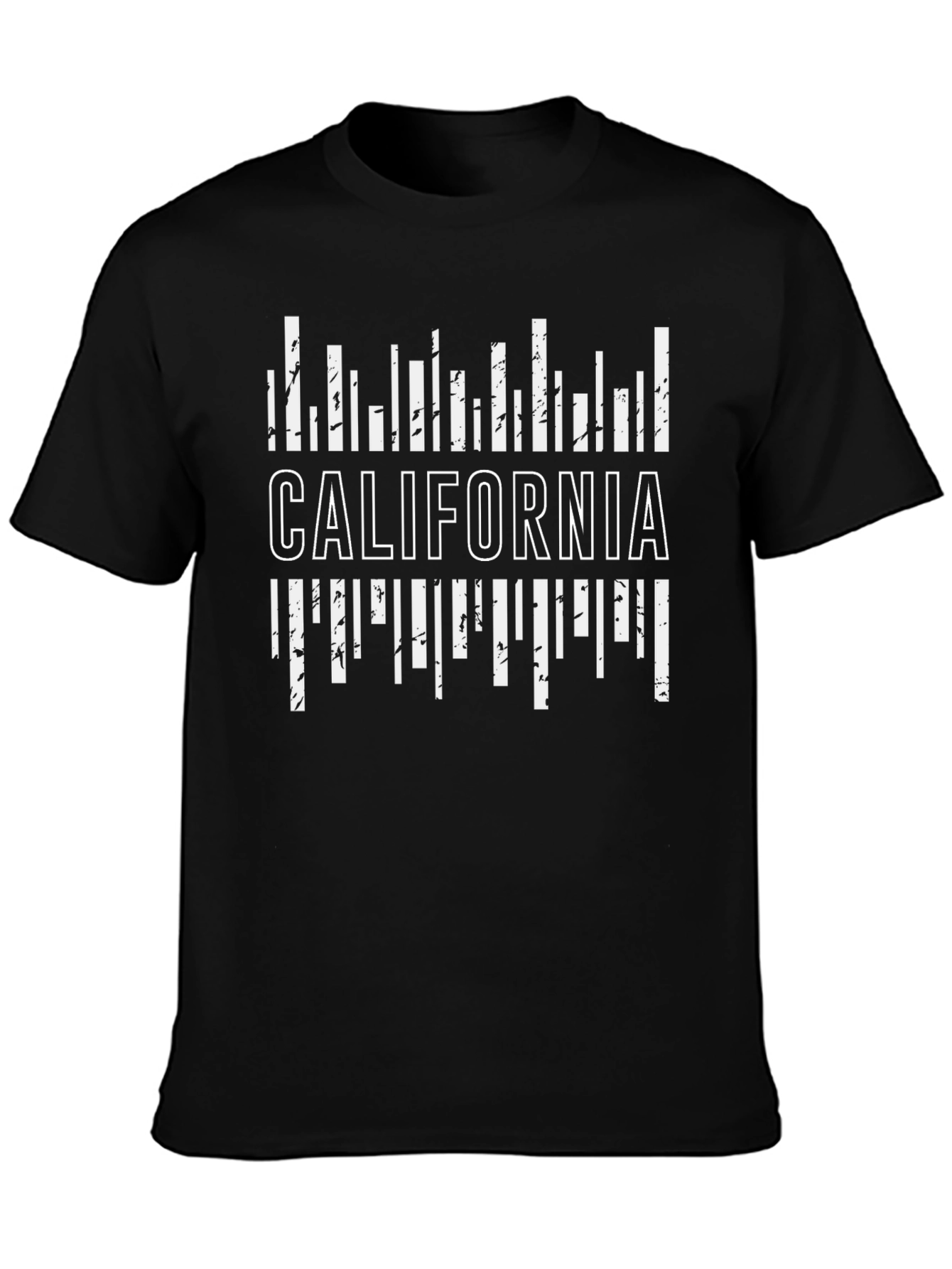 California Graphic Print Black T-Shirt
