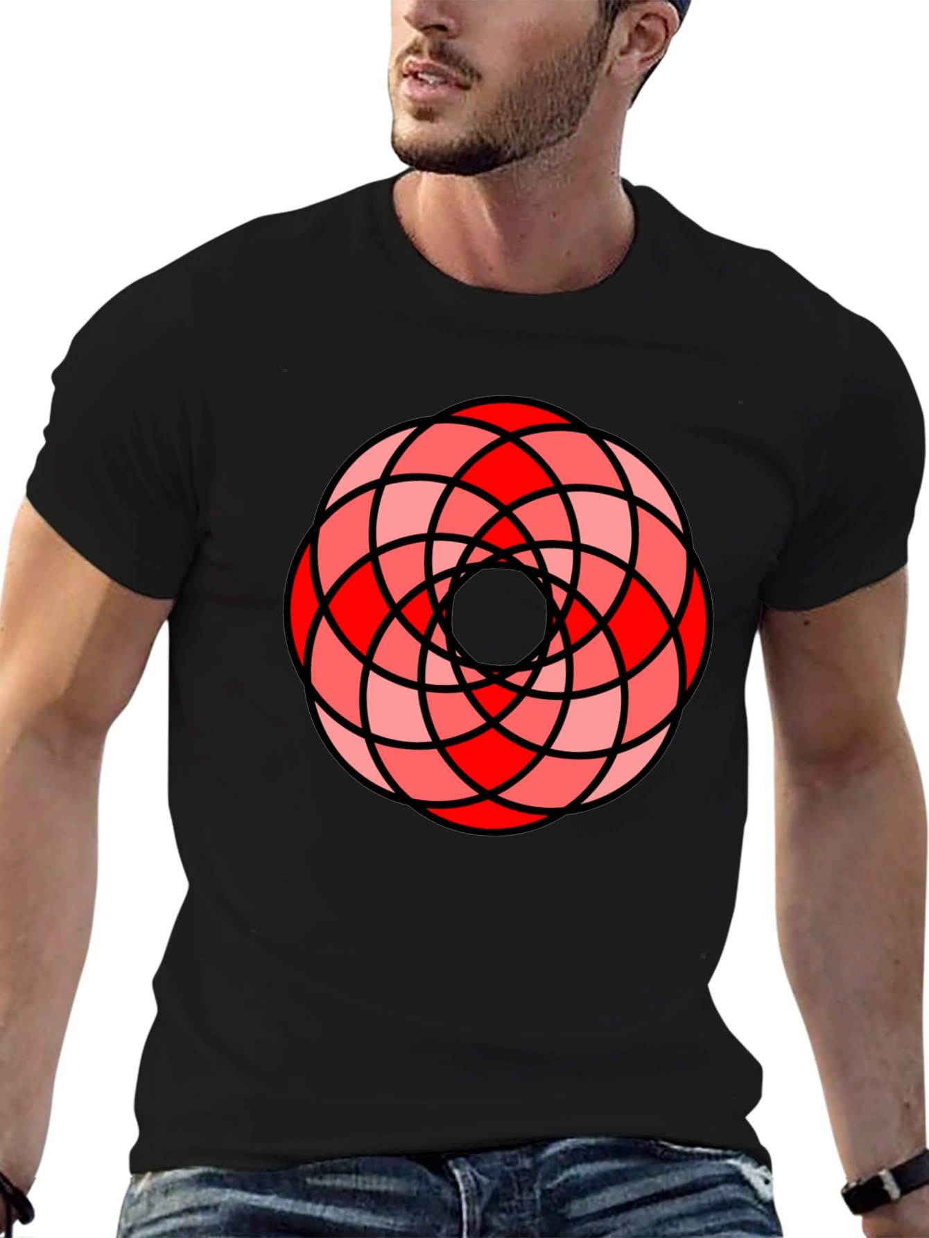 Abstract Circle Pattern Graphic T-Shirt