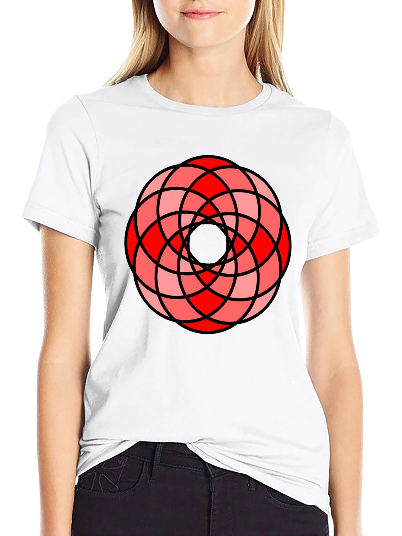 Abstract Circle Pattern Graphic T-Shirt