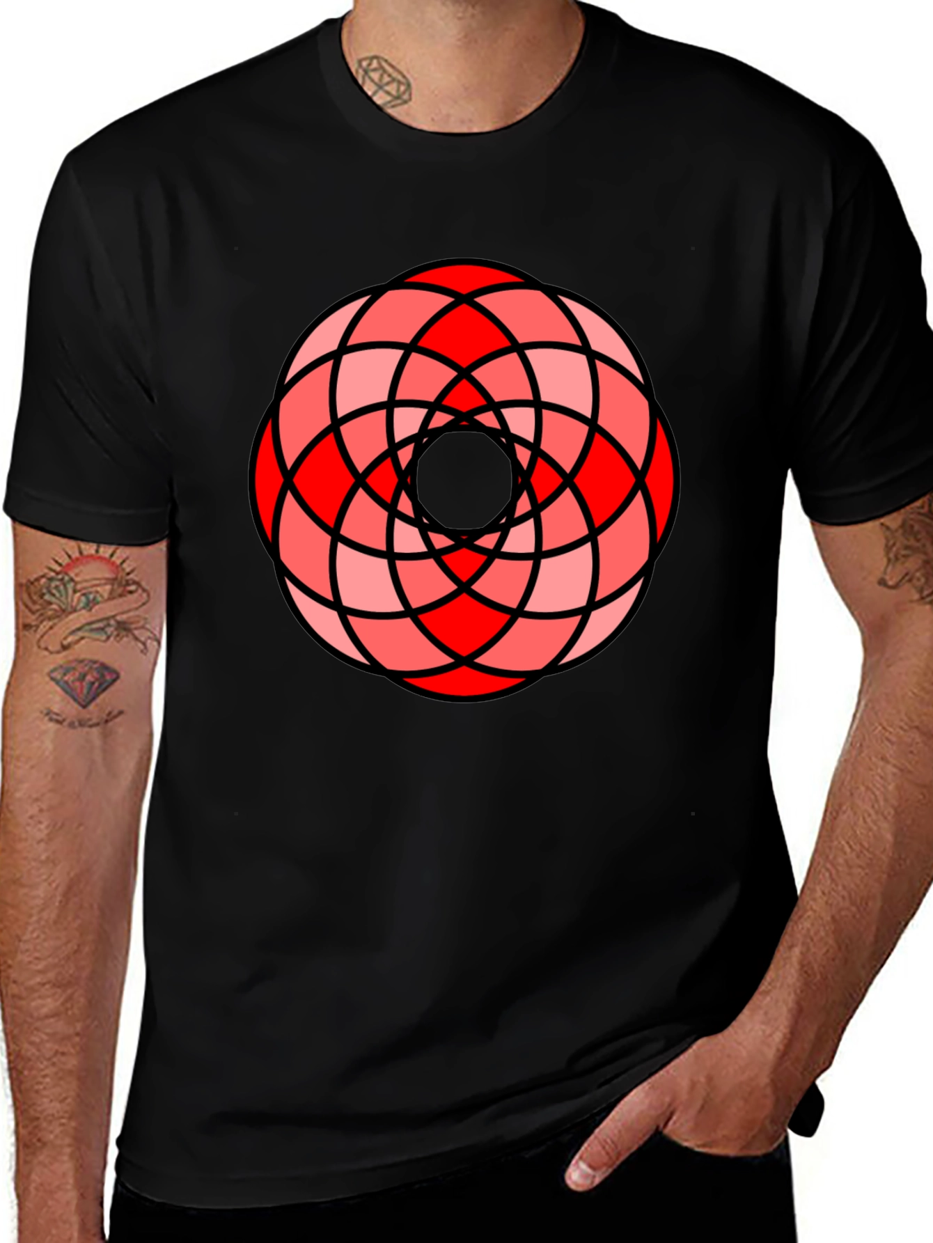 Abstract Circle Pattern Graphic T-Shirt