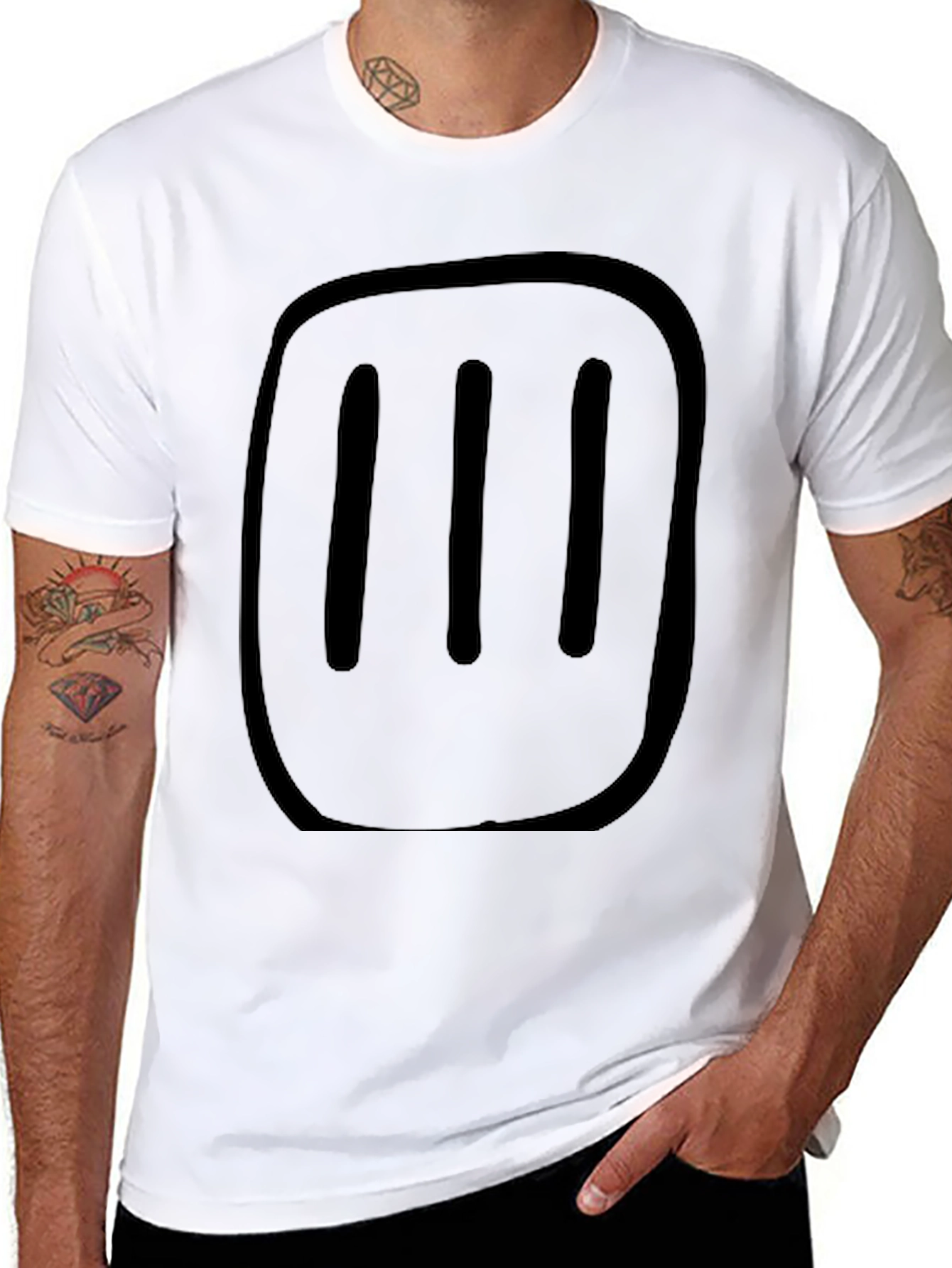 Modern Black T-Shirt with Graphic Print