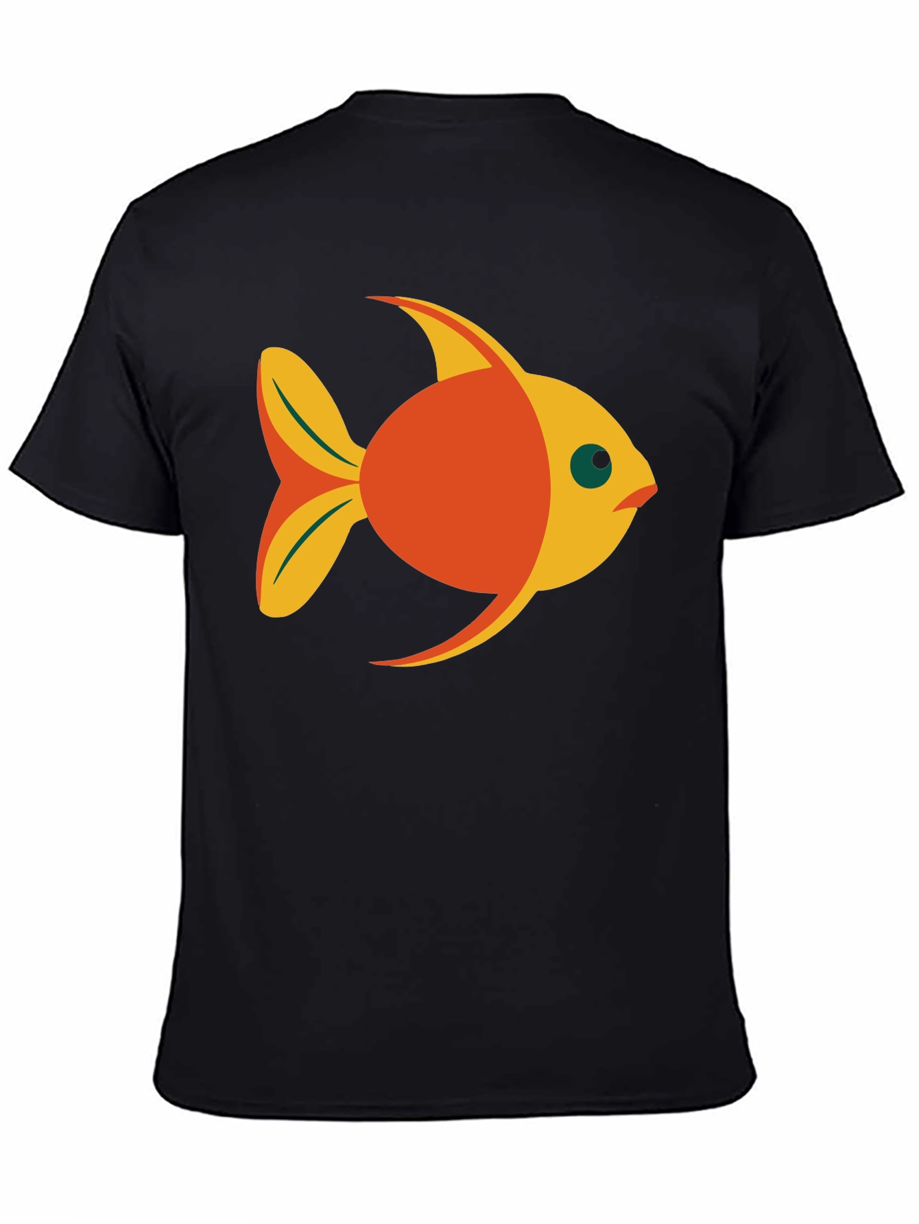 Fish Graphic Black T-Shirt - Fun Casual Wear