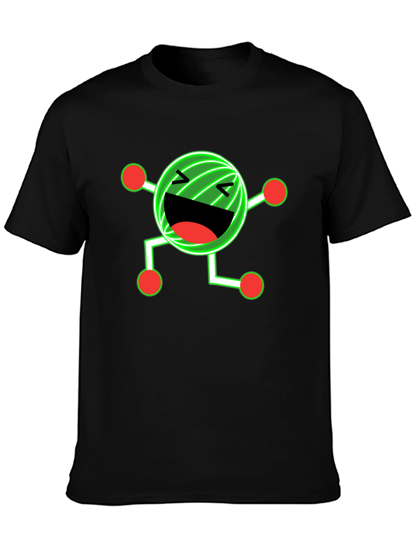 Funny Graphic Print Black T-Shirt