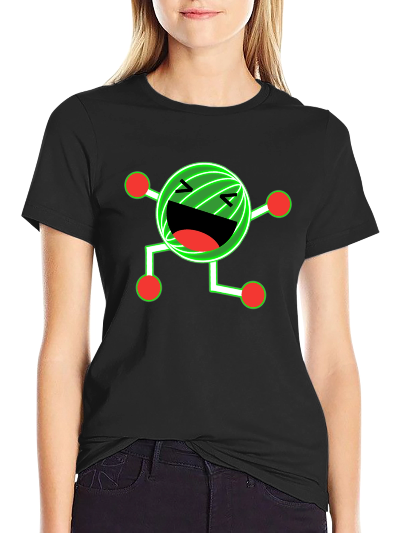 Funny Graphic Print Black T-Shirt