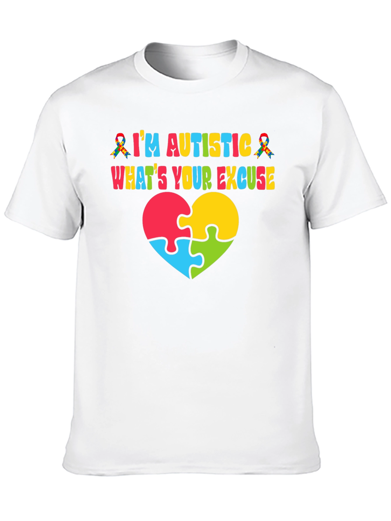 Autism Awareness T-Shirt - Puzzle Heart Design