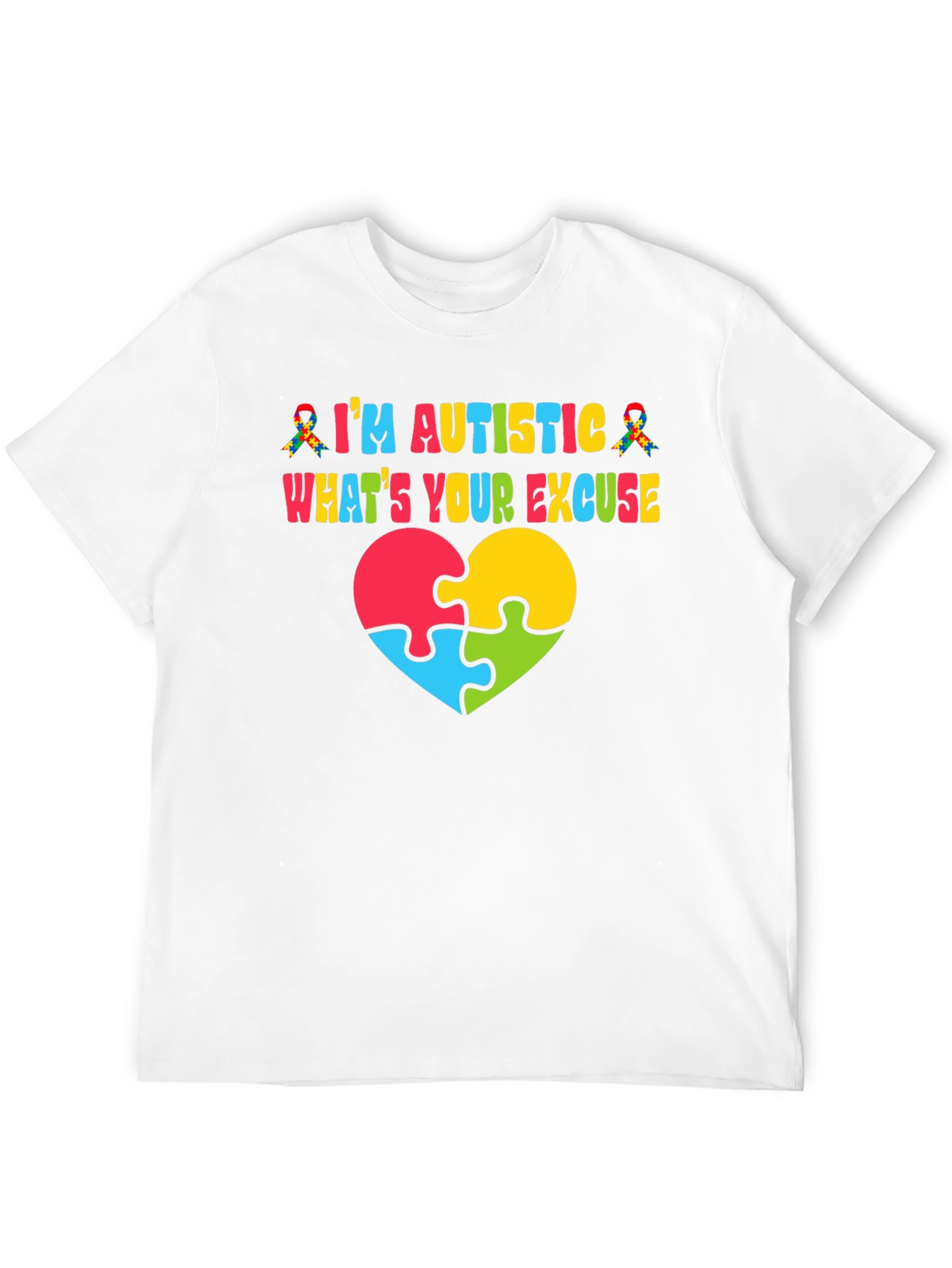 Autism Awareness T-Shirt - Puzzle Heart Design