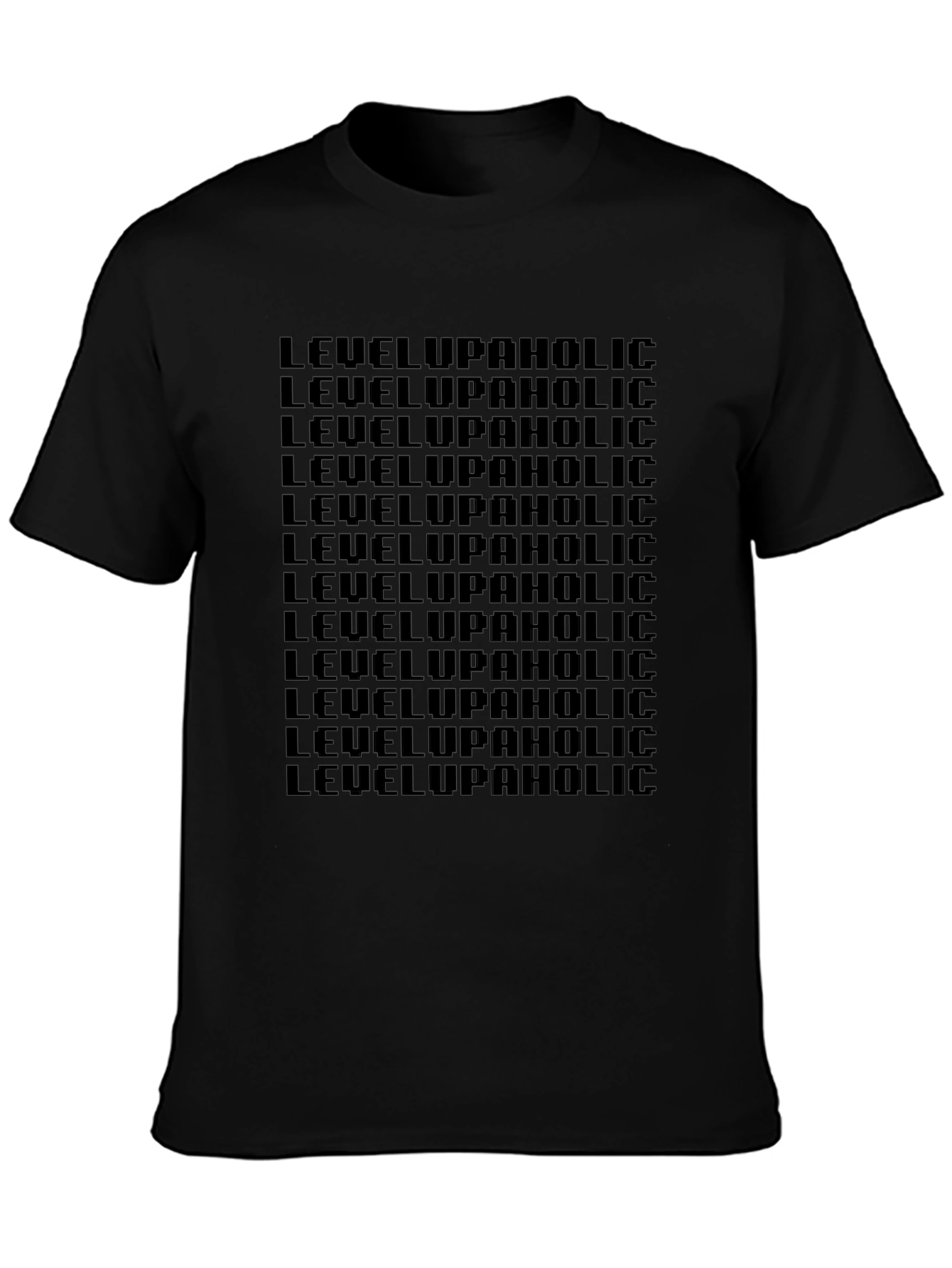Level Upaholic Black Graphic Tee