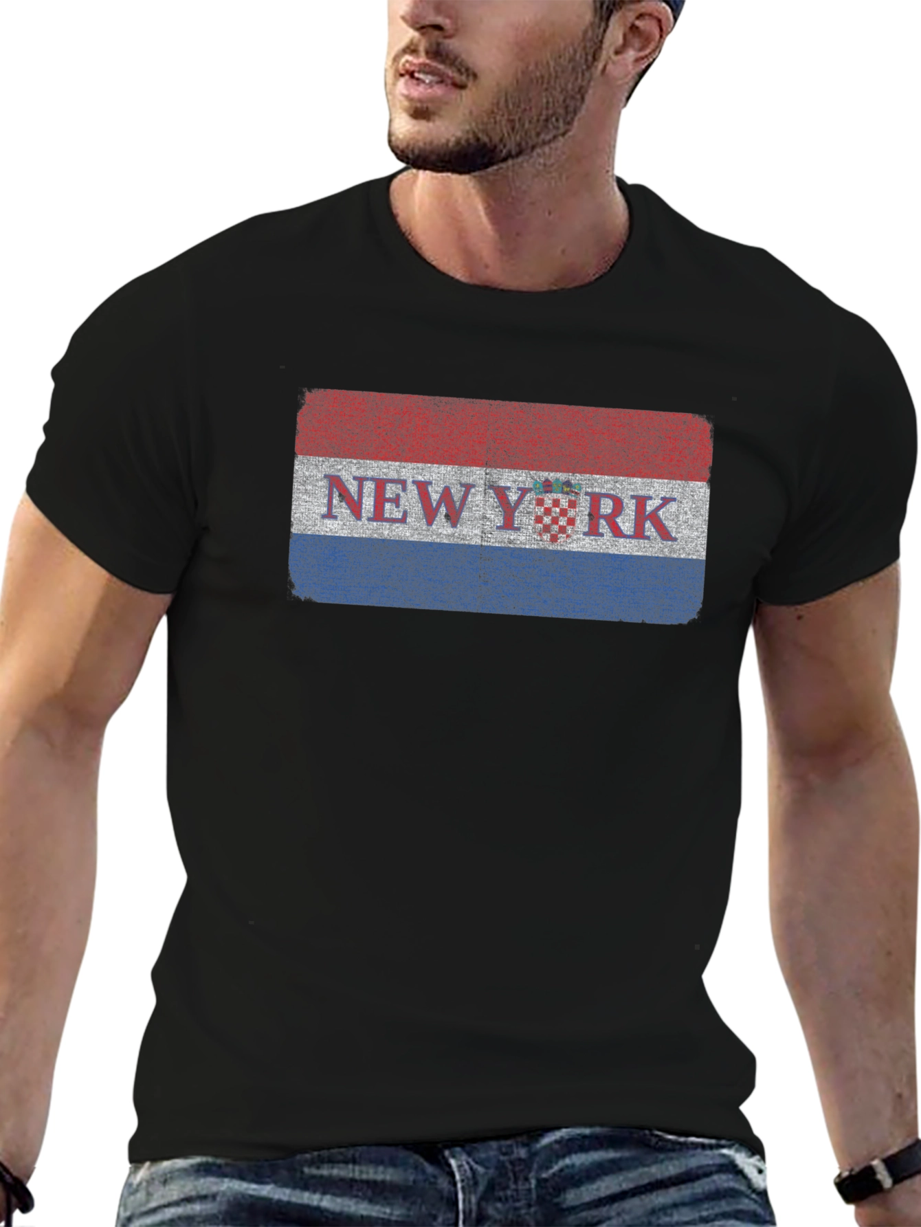 New York Croatian Flag Graphic T-Shirt