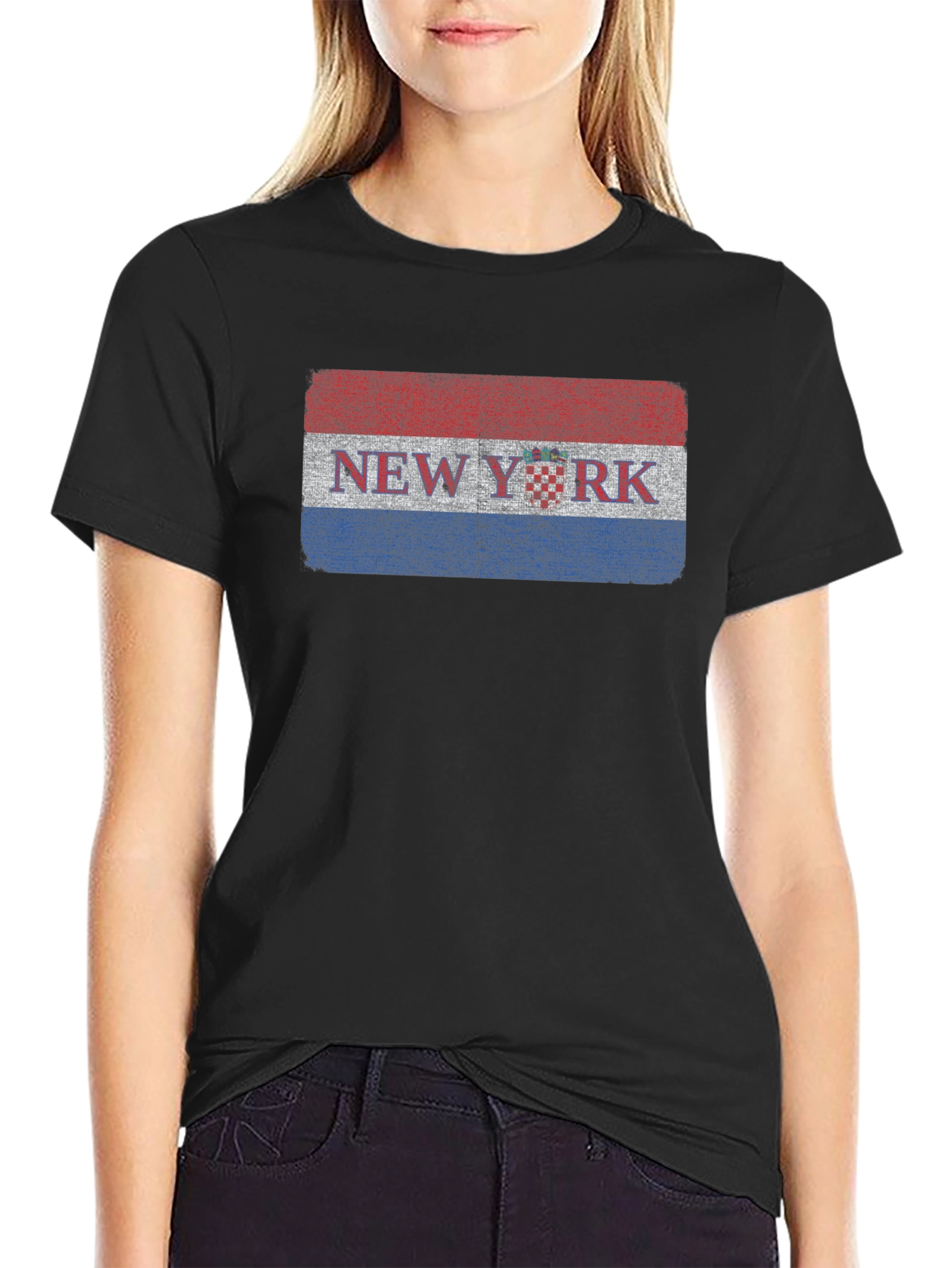 New York Croatian Flag Graphic T-Shirt