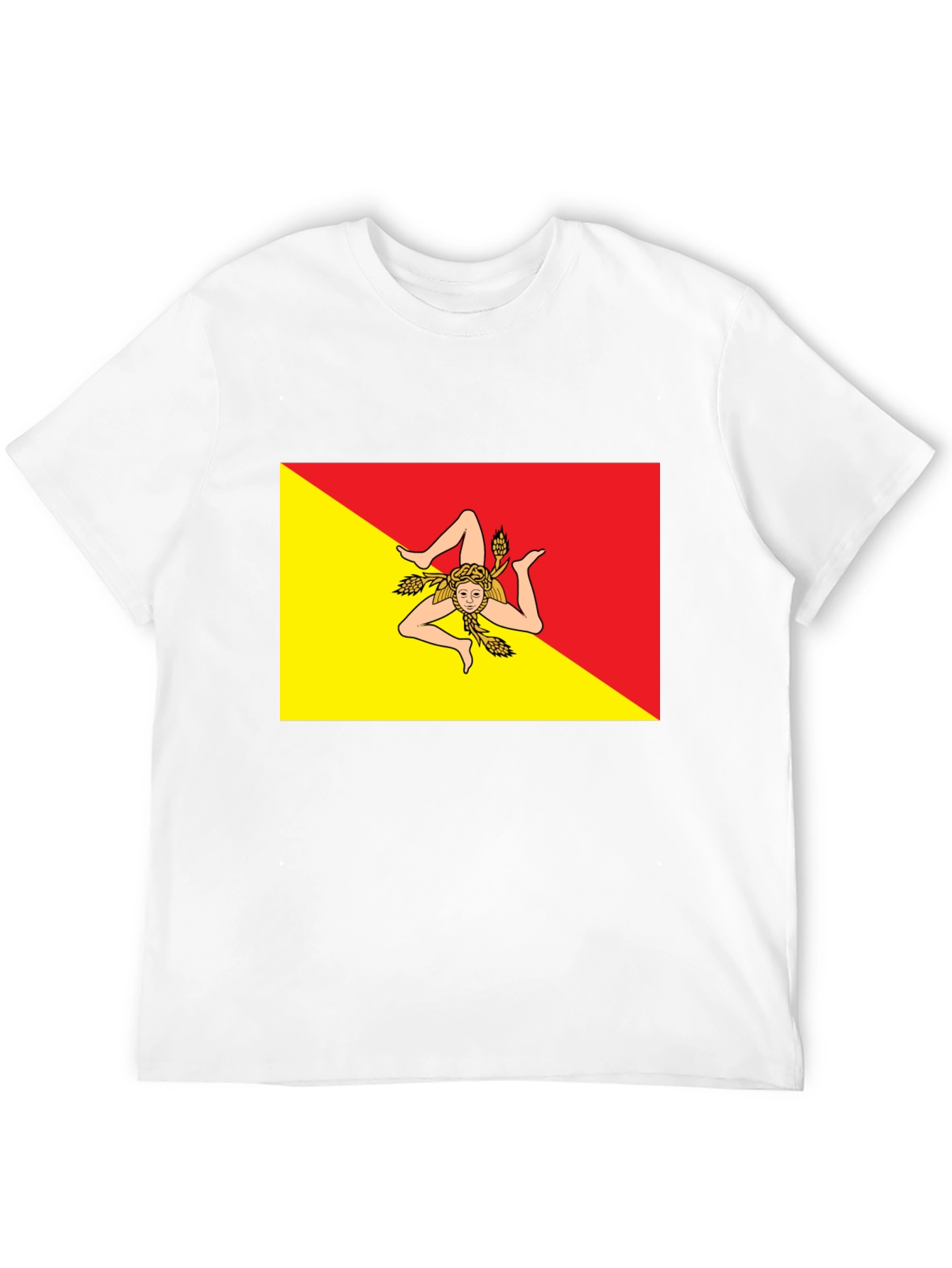 Sicily Flag T-Shirt - Mens Black Tee