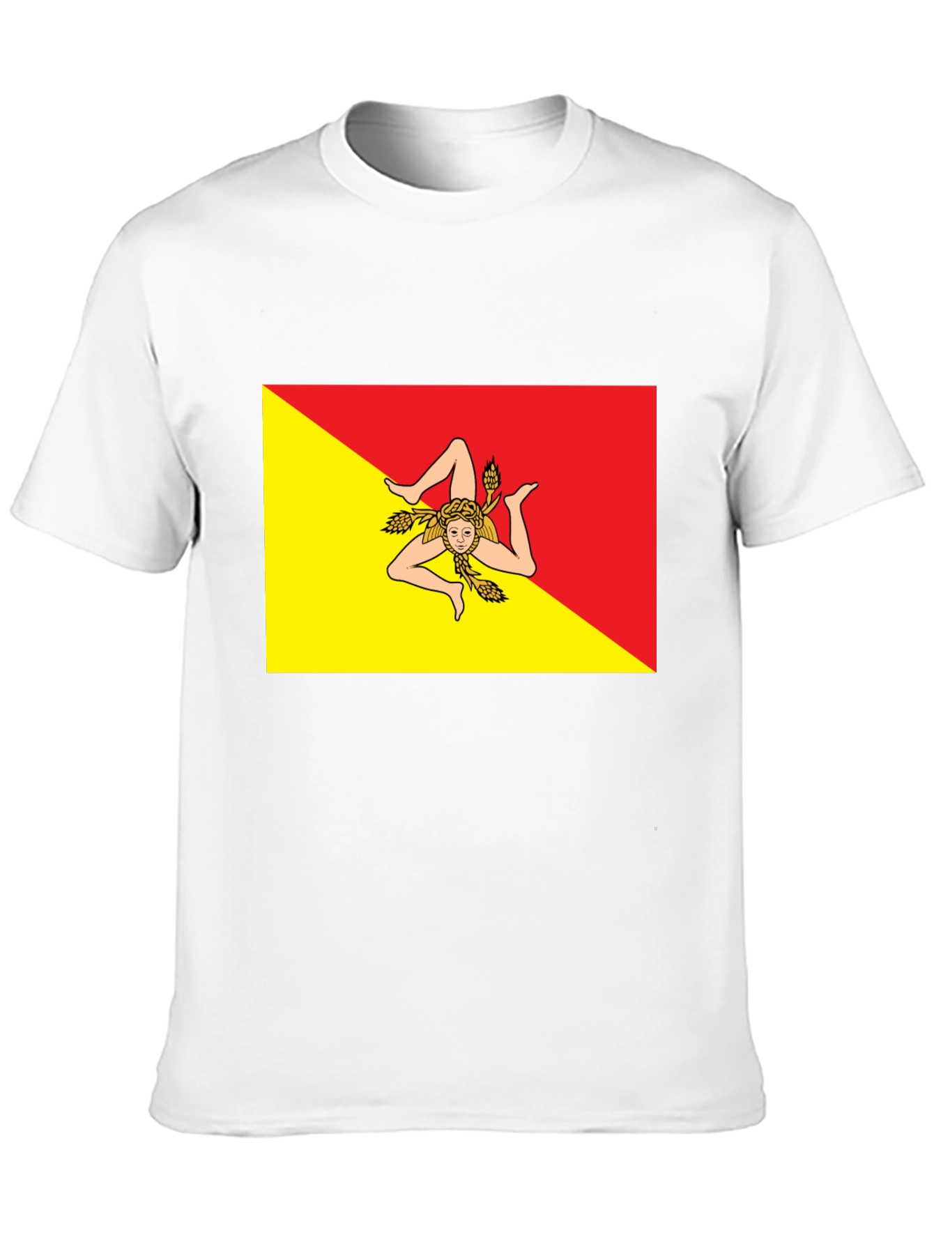 Sicily Flag T-Shirt - Mens Black Tee