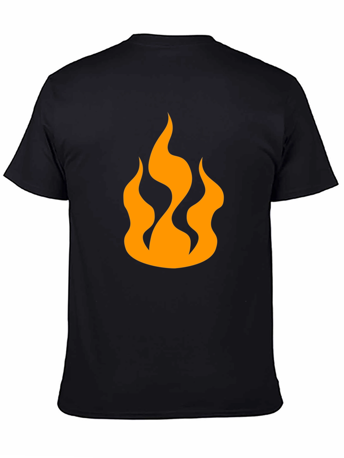 Flame Graphic Black T-Shirt - Bold Casual Style