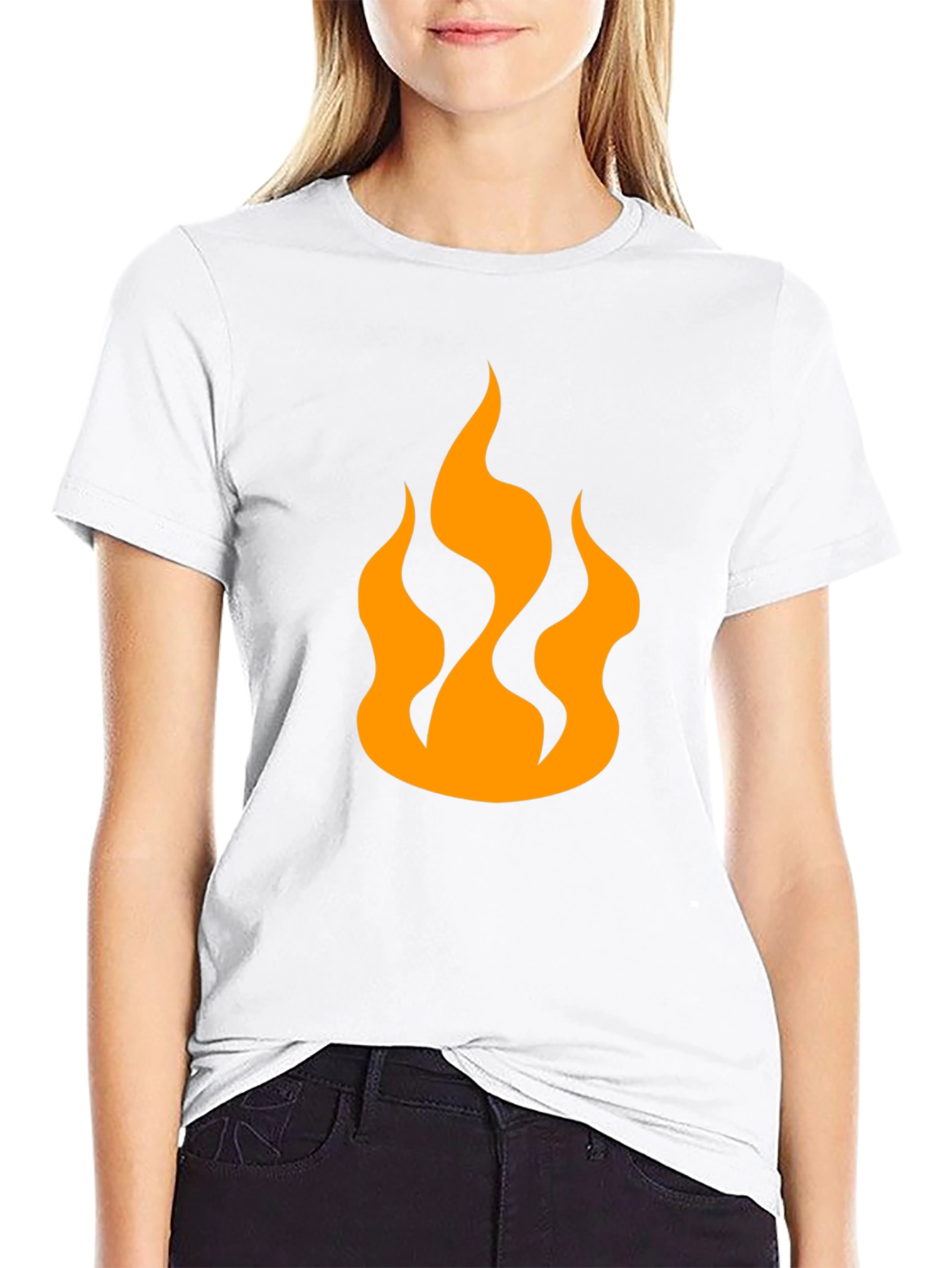 Flame Graphic Black T-Shirt - Bold Casual Style