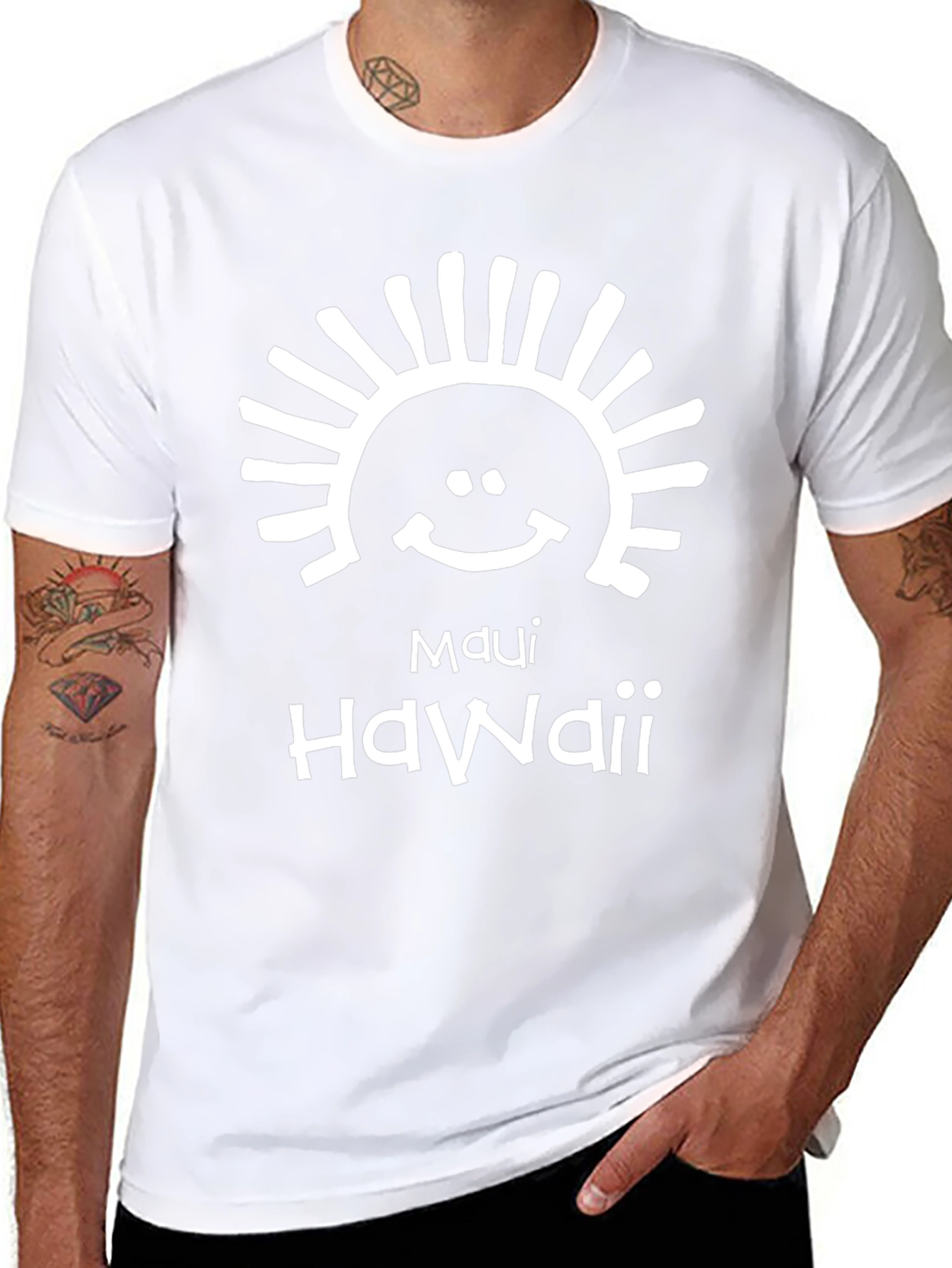 Maui Hawaii Graphic T-Shirt - Black