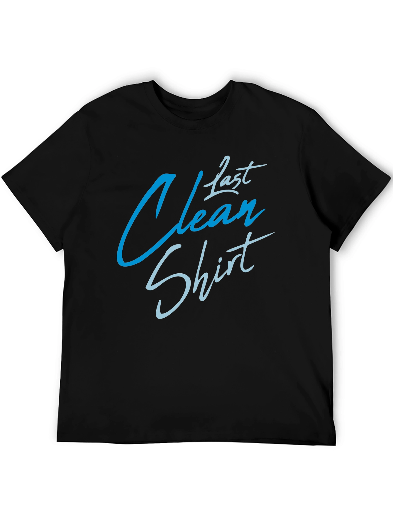Last Clean Shirt Graphic Tee -  Black Cotton Blend