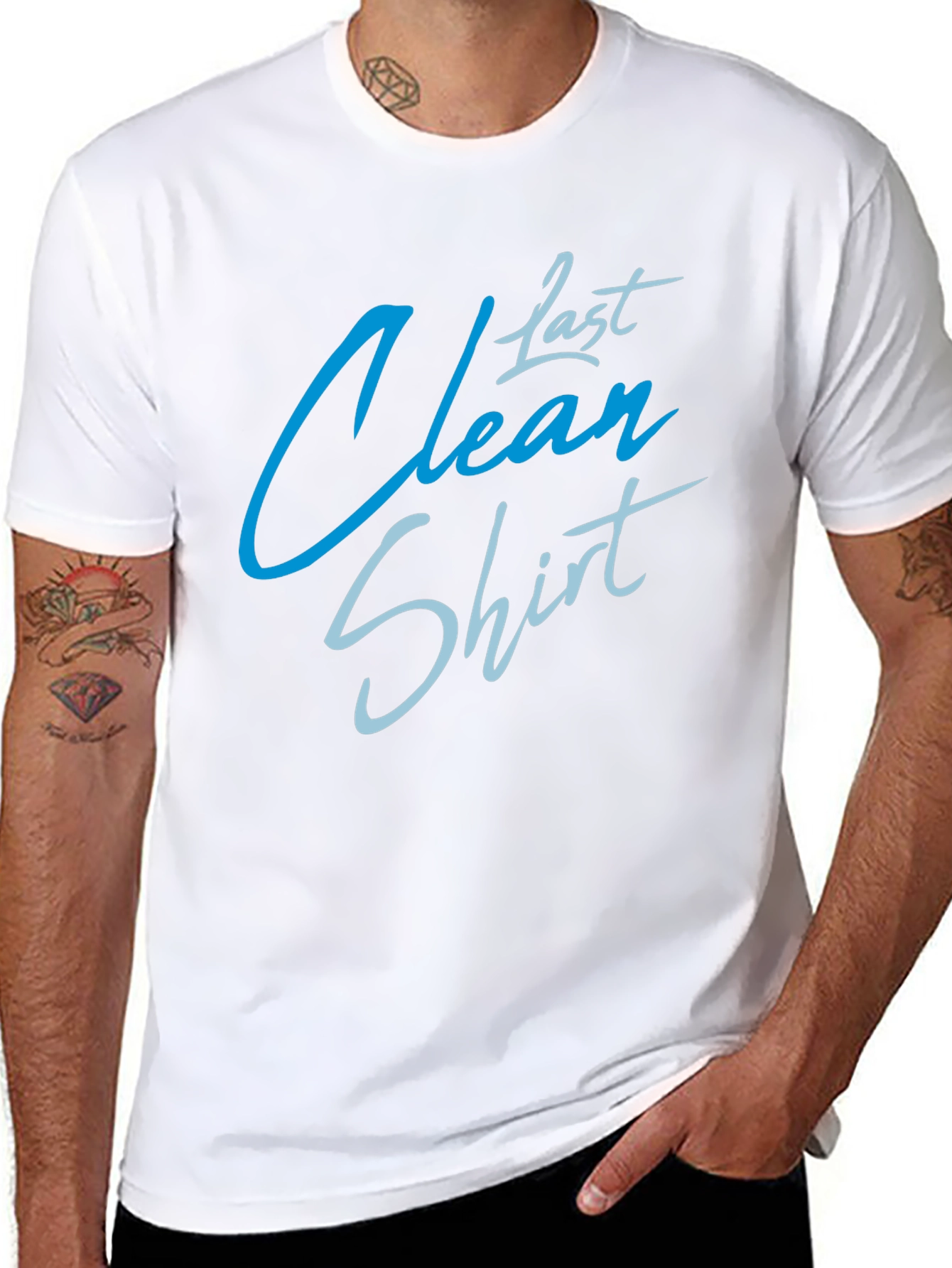 Last Clean Shirt Graphic Tee -  Black Cotton Blend