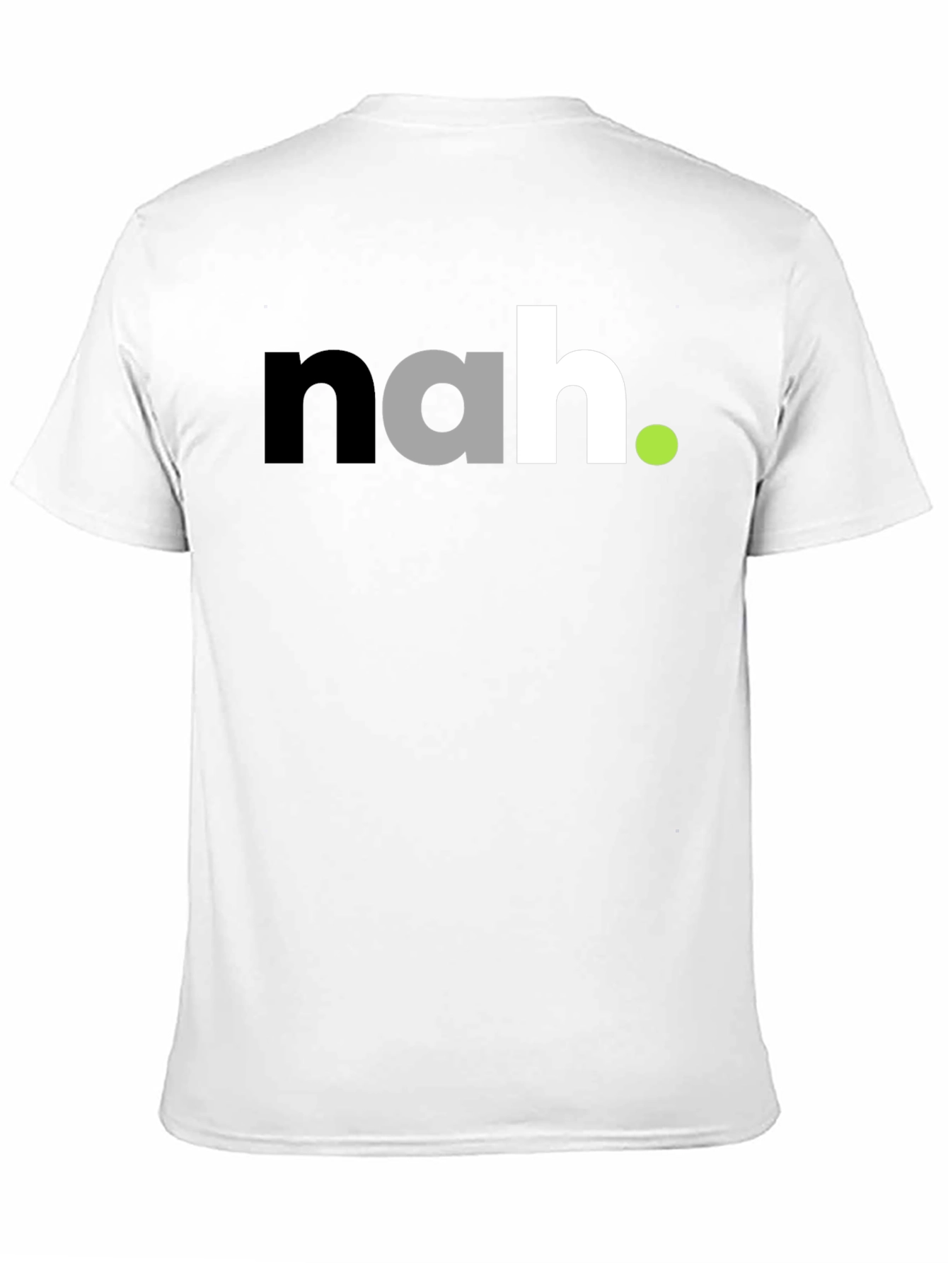 Funny Sarcastic Nah Graphic Mens Black T-Shirt