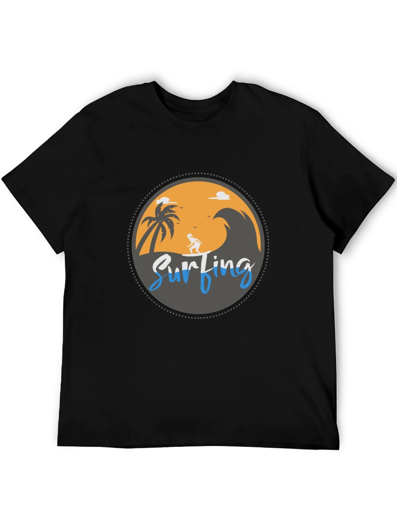 Surfing Beach Graphic T-Shirt