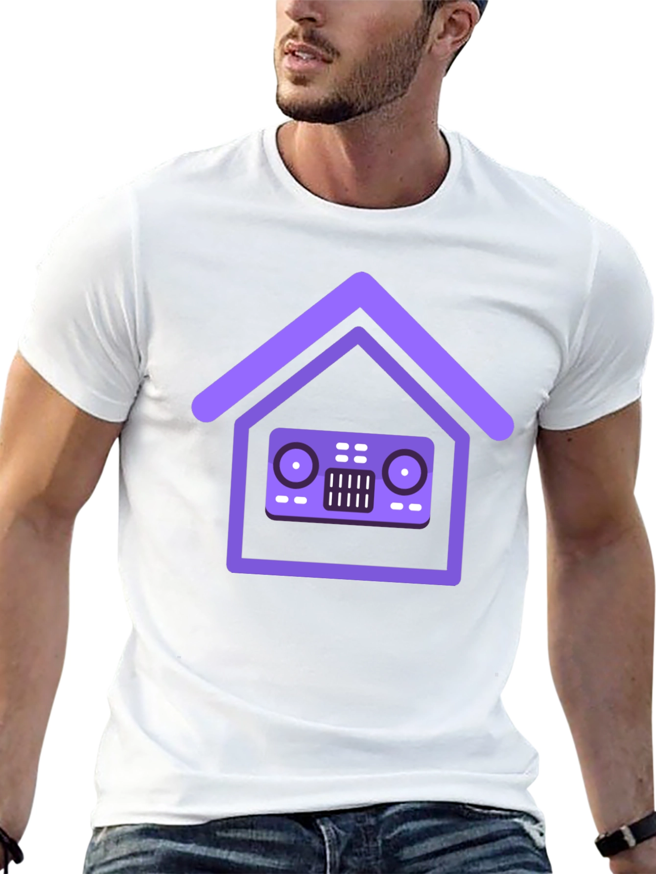 House Music DJ Black T-Shirt - Stylish Graphic Tee