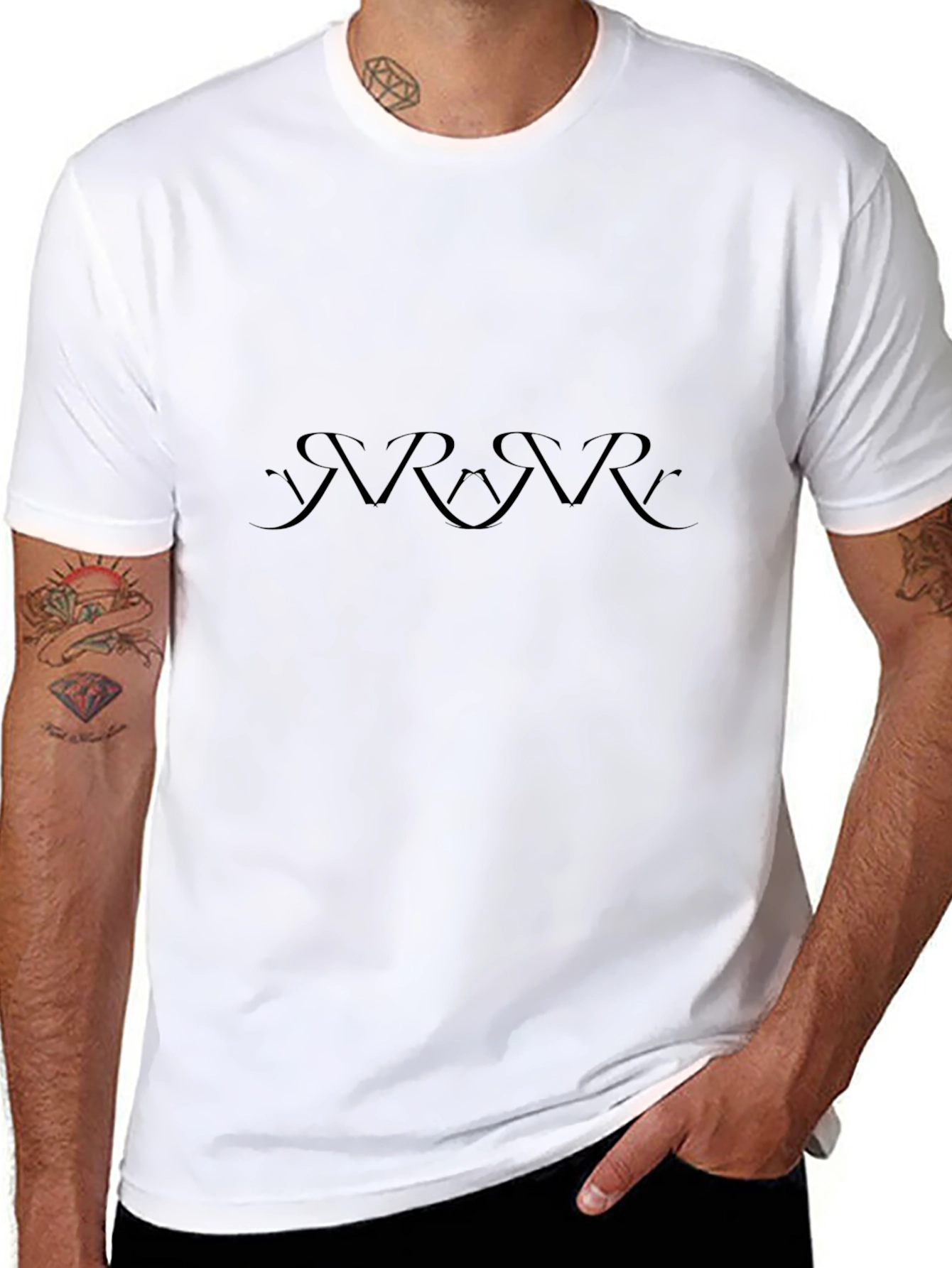 Mens Black Graphic Tee - NRNR