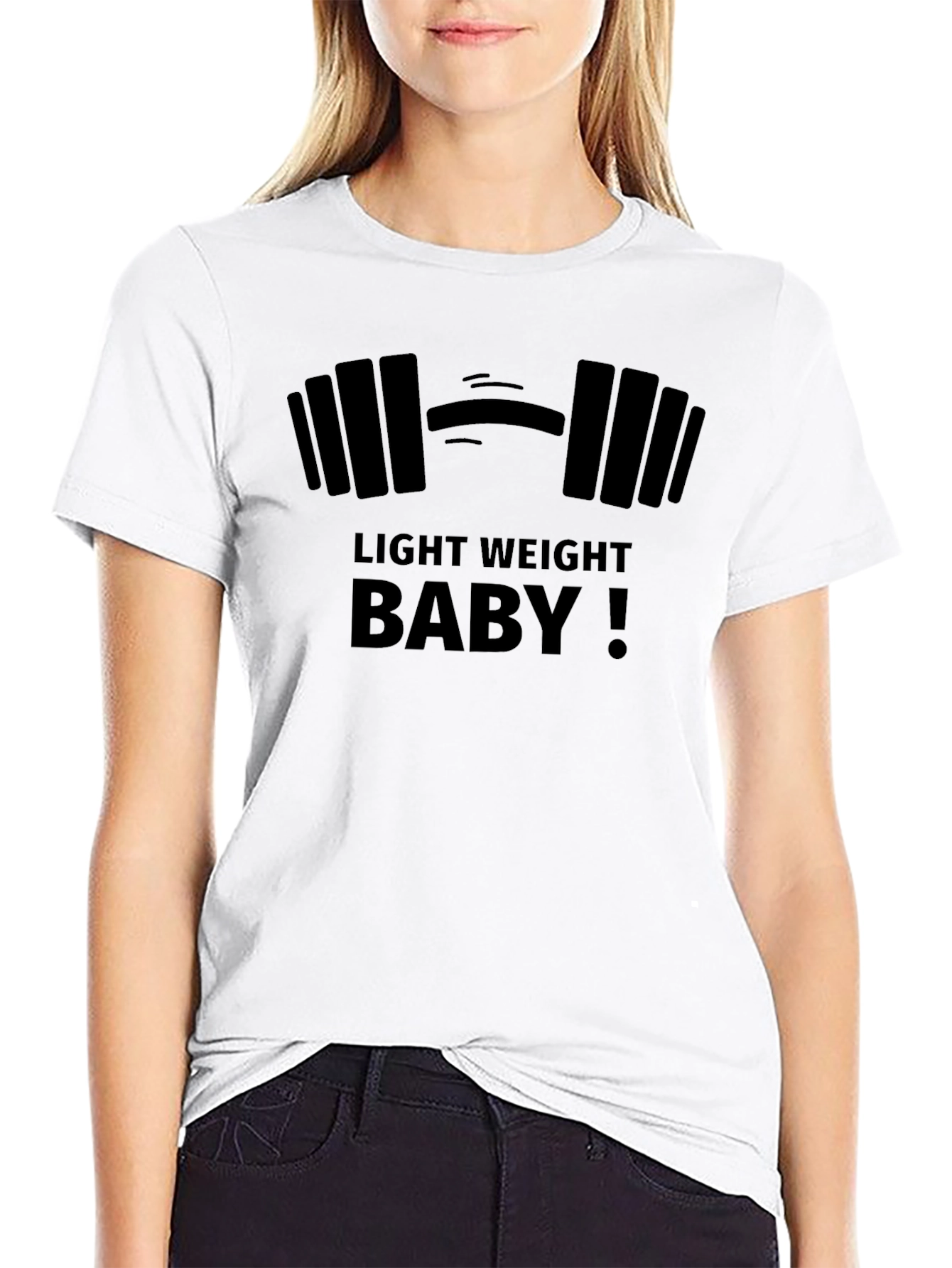 Light Weight Baby! Mens Black Gym T-Shirt