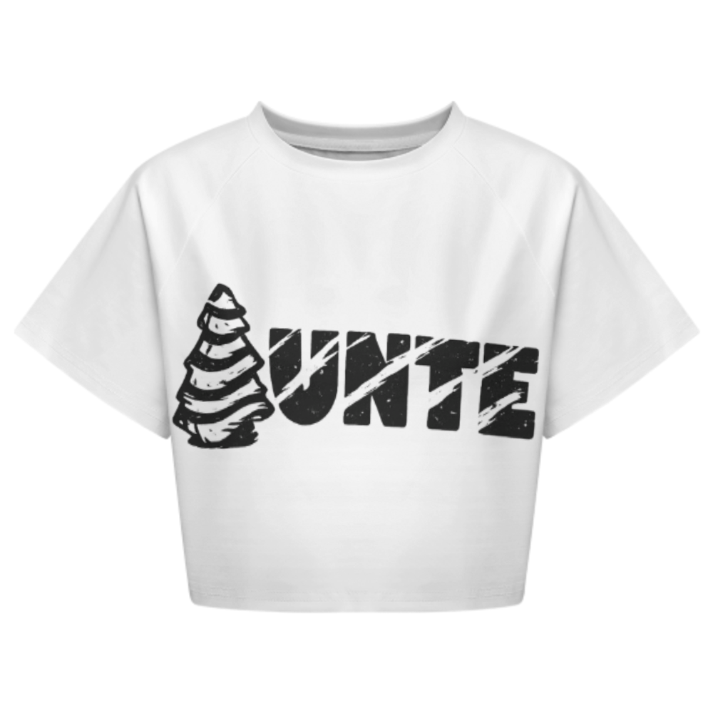 UNTIE Minimalist Graphic Crop T-Shirt – Retro Streetwear Aesthetic Tee for Women(z294)