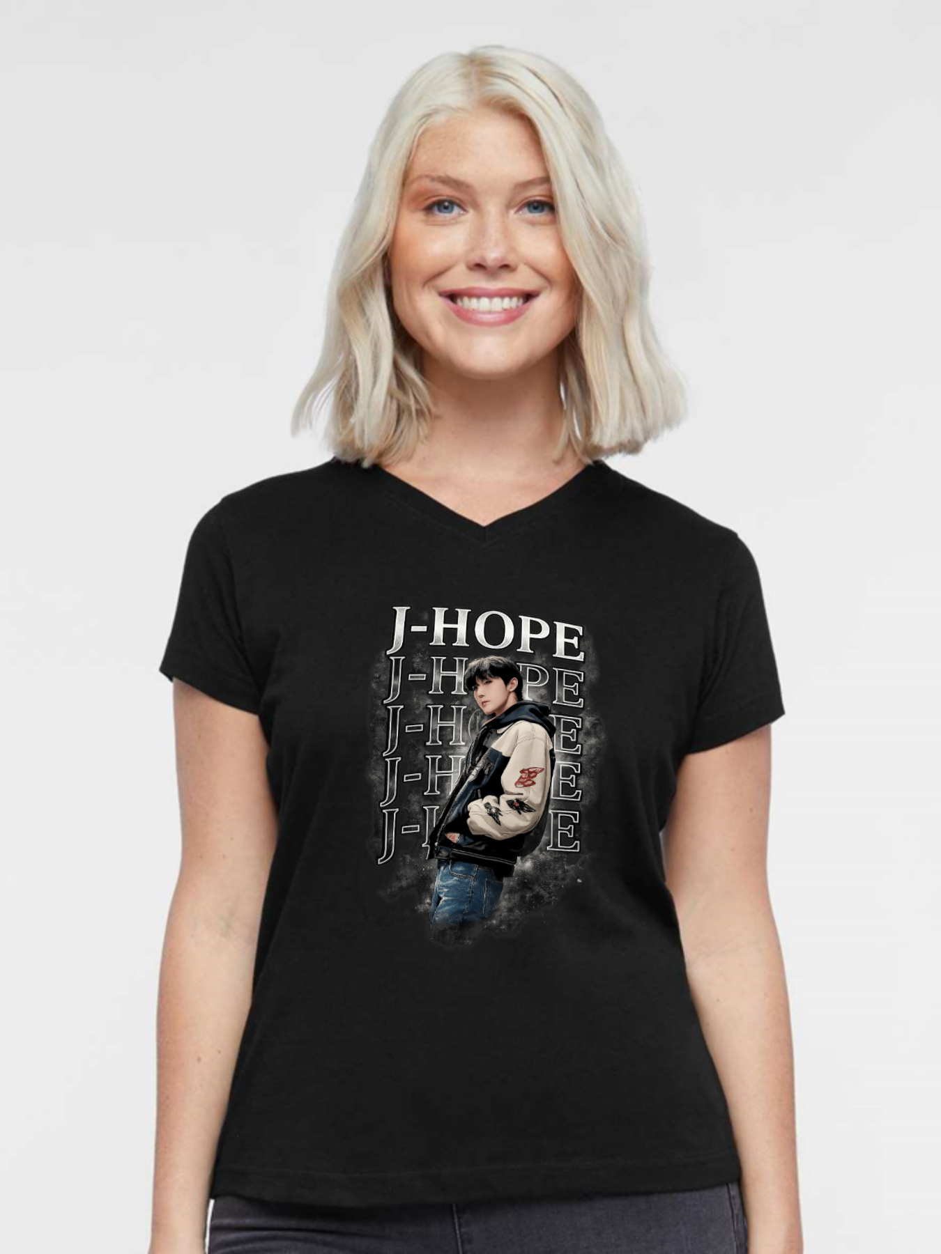 J-Hope Inspired Vintage Streetwear Graphic T-Shirt – Premium Cotton K-Pop Fashion Tee（hj37）