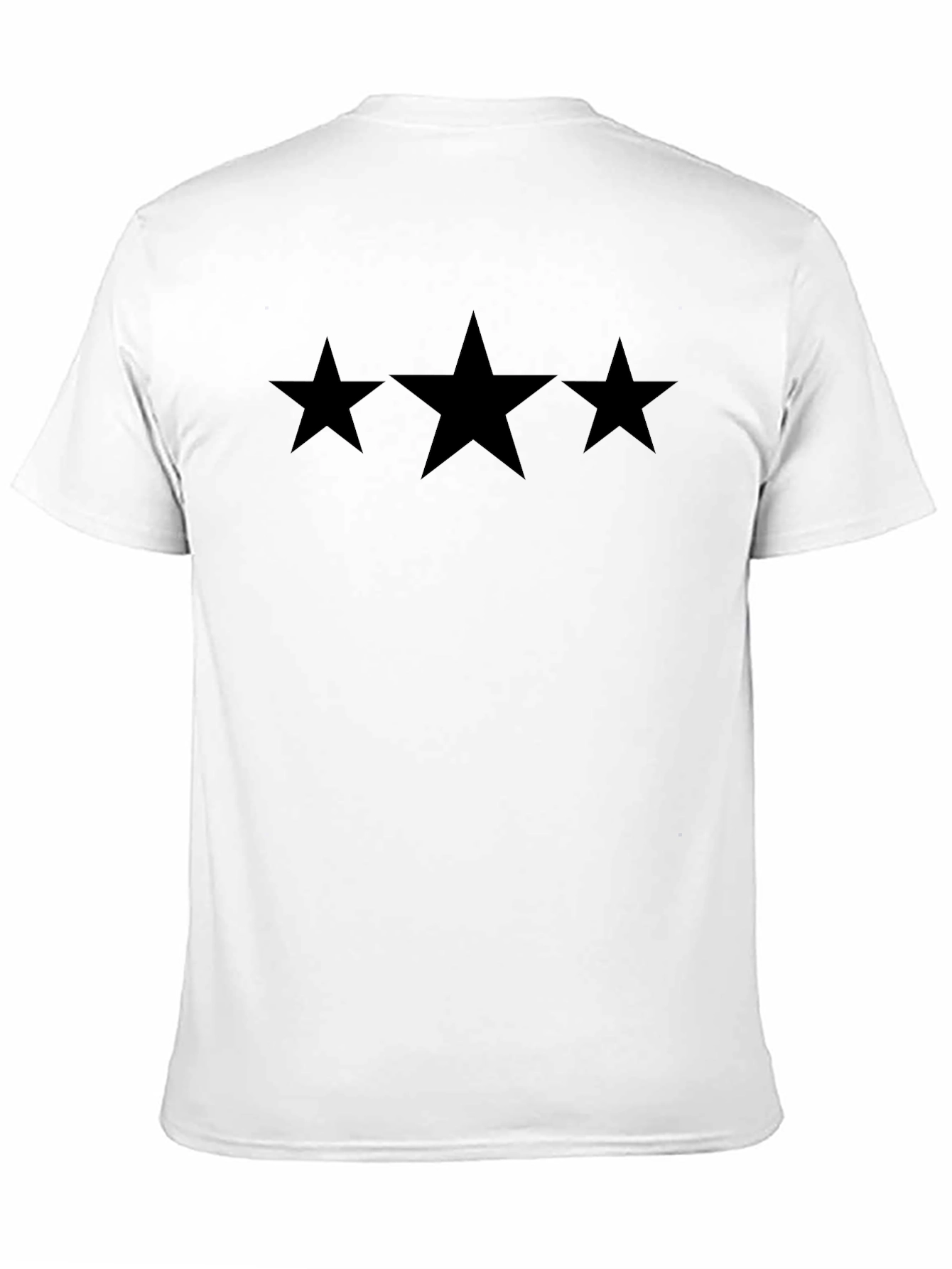 Three Star Graphic Black T-Shirt
