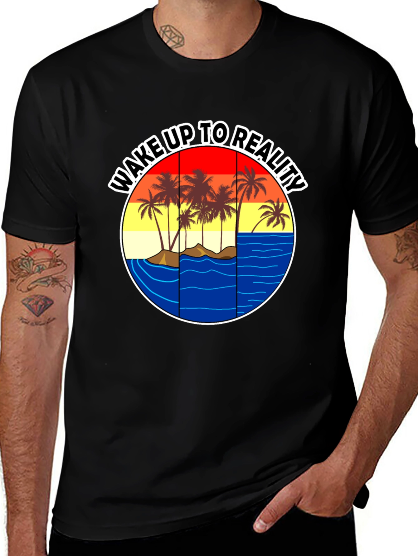 Wake Up To Reality T-Shirt - Tropical Graphic Tee