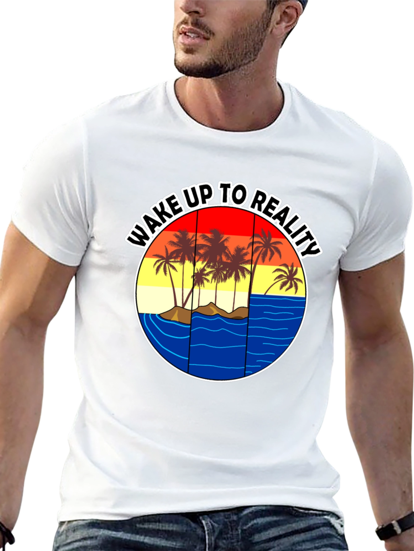 Wake Up To Reality T-Shirt - Tropical Graphic Tee