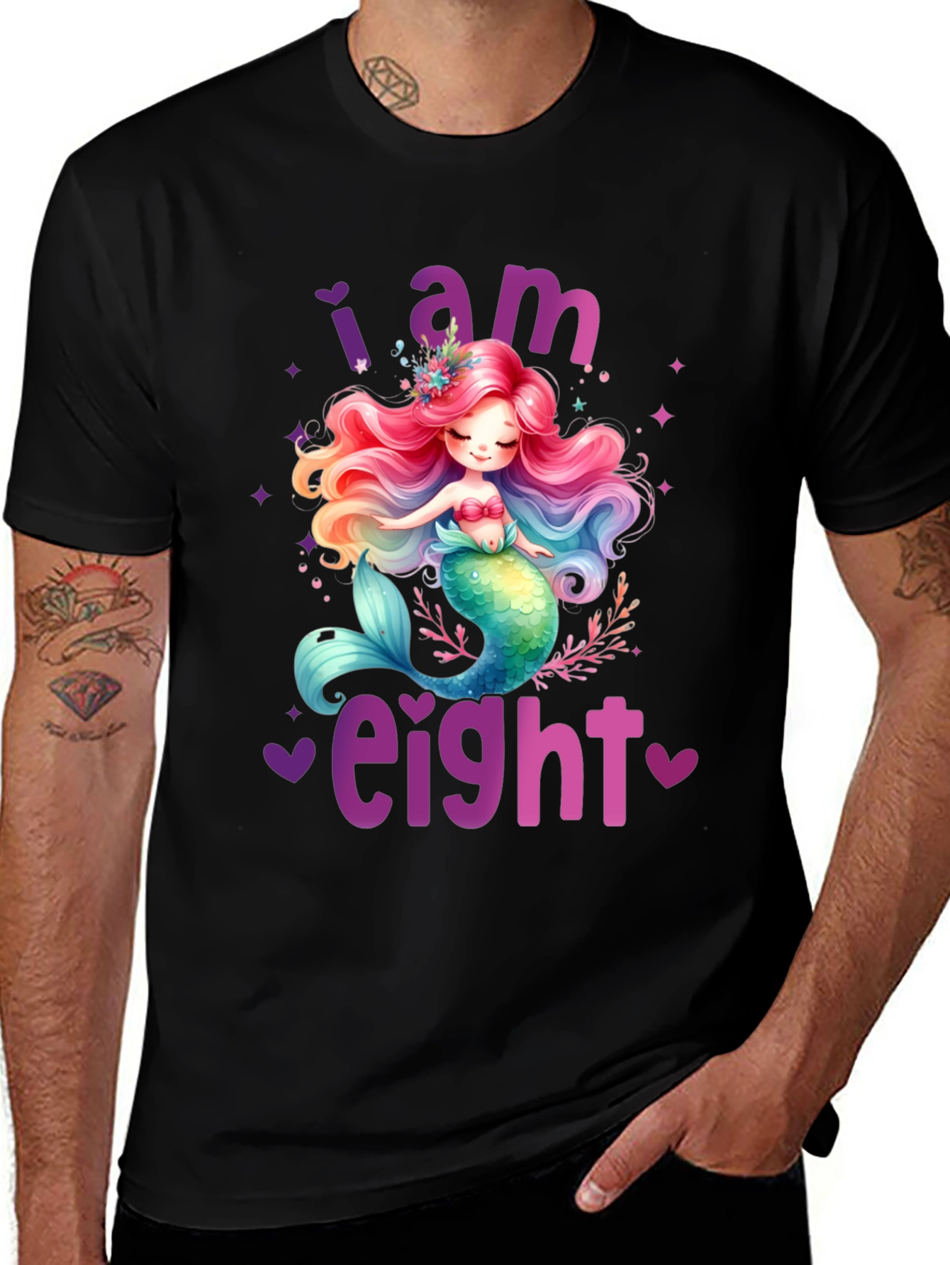 I am Eight Mermaid Birthday T-Shirt