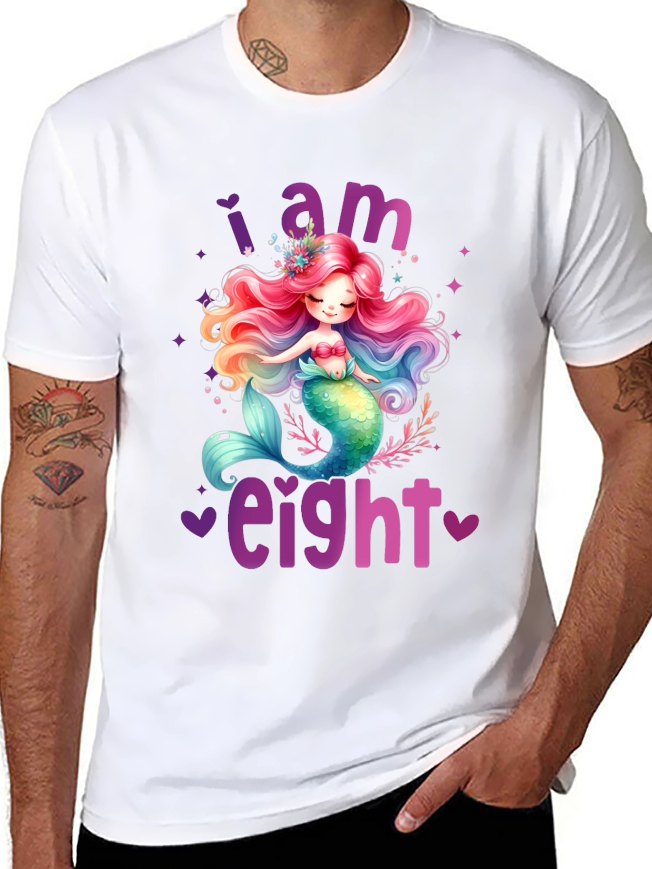 I am Eight Mermaid Birthday T-Shirt