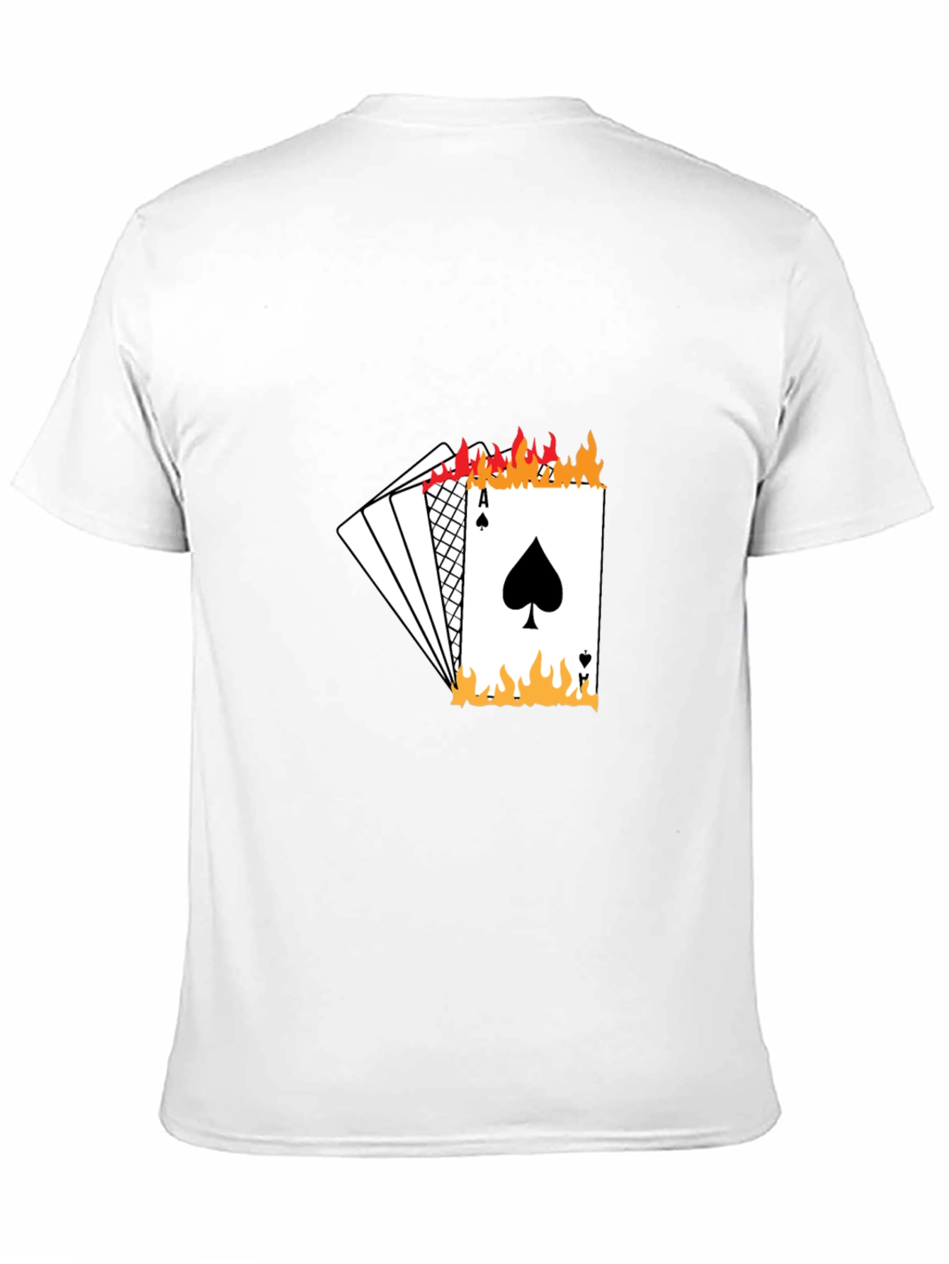 Ace of Spades Burning Playing Card Graphic T-Shirt