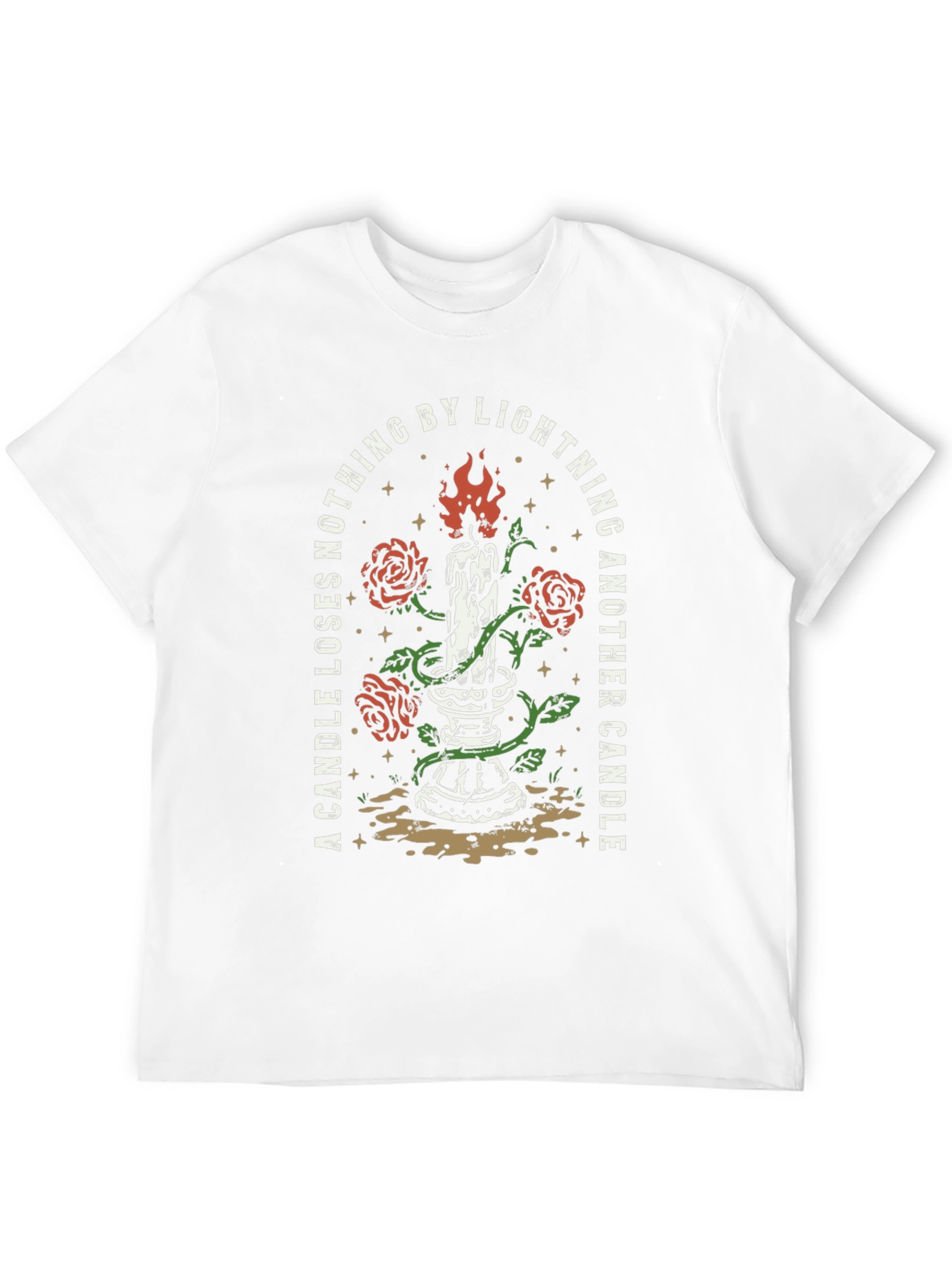Candle Roses Lightning Black Graphic Tee