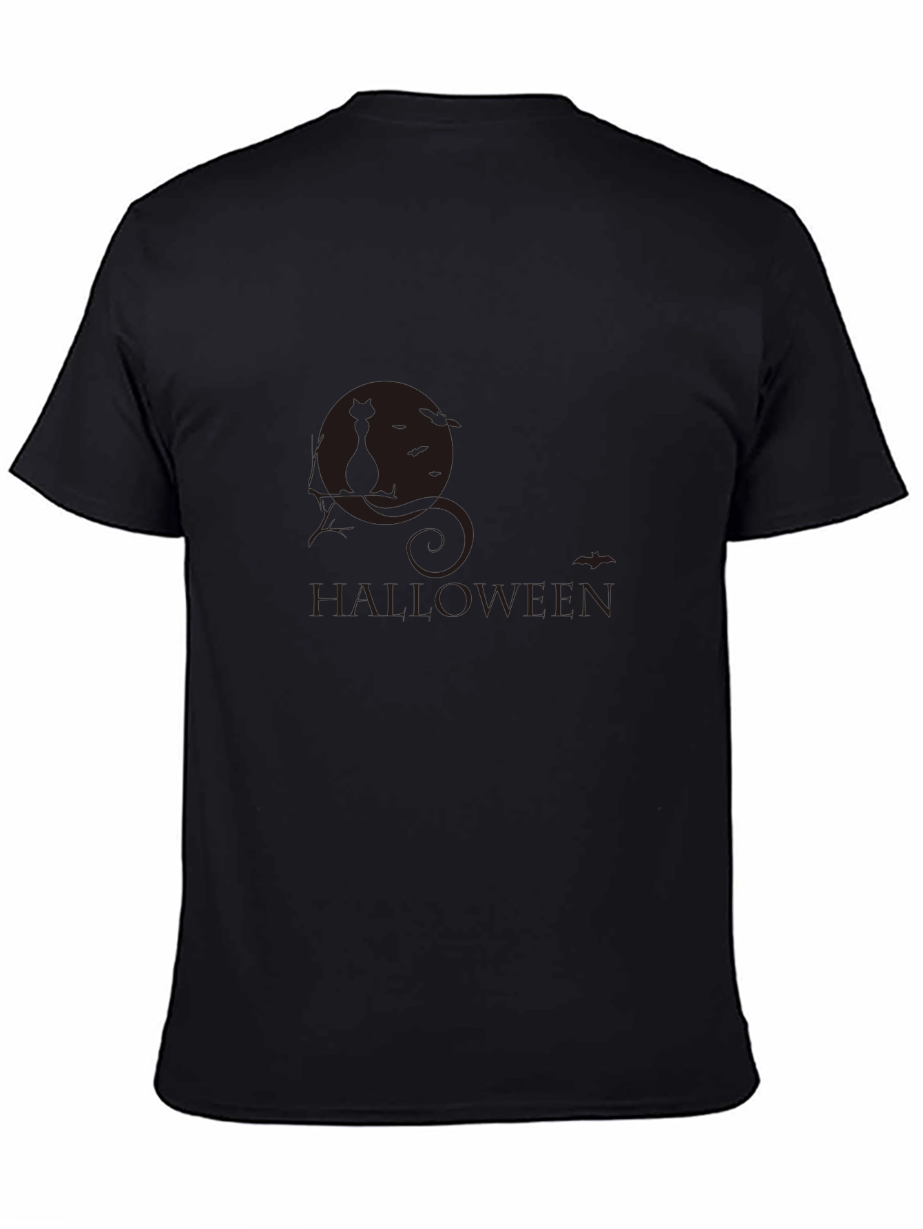 Halloween Black Cat Graphic T-Shirt