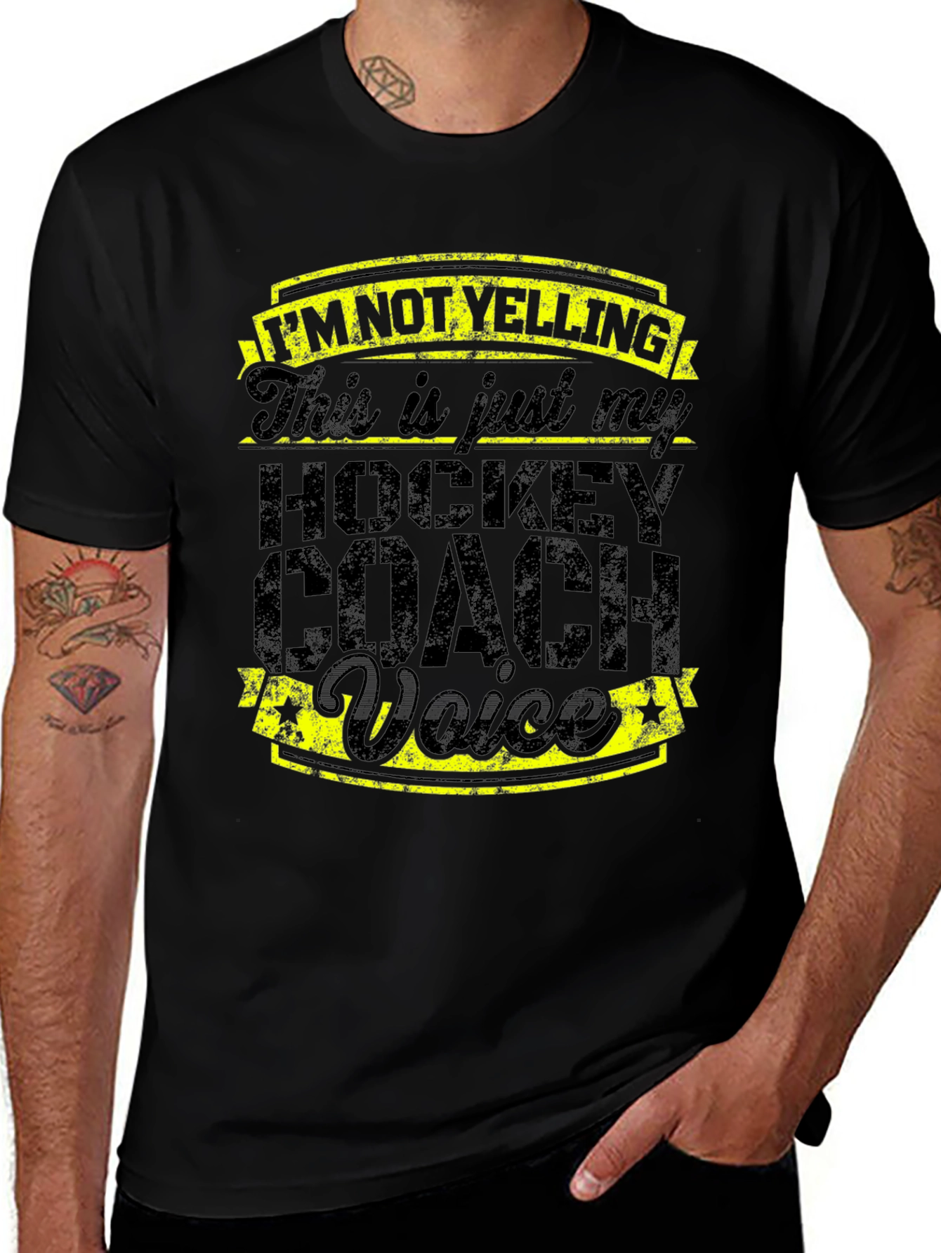 Hockey Coach Voice T-Shirt - Funny Sports Tee