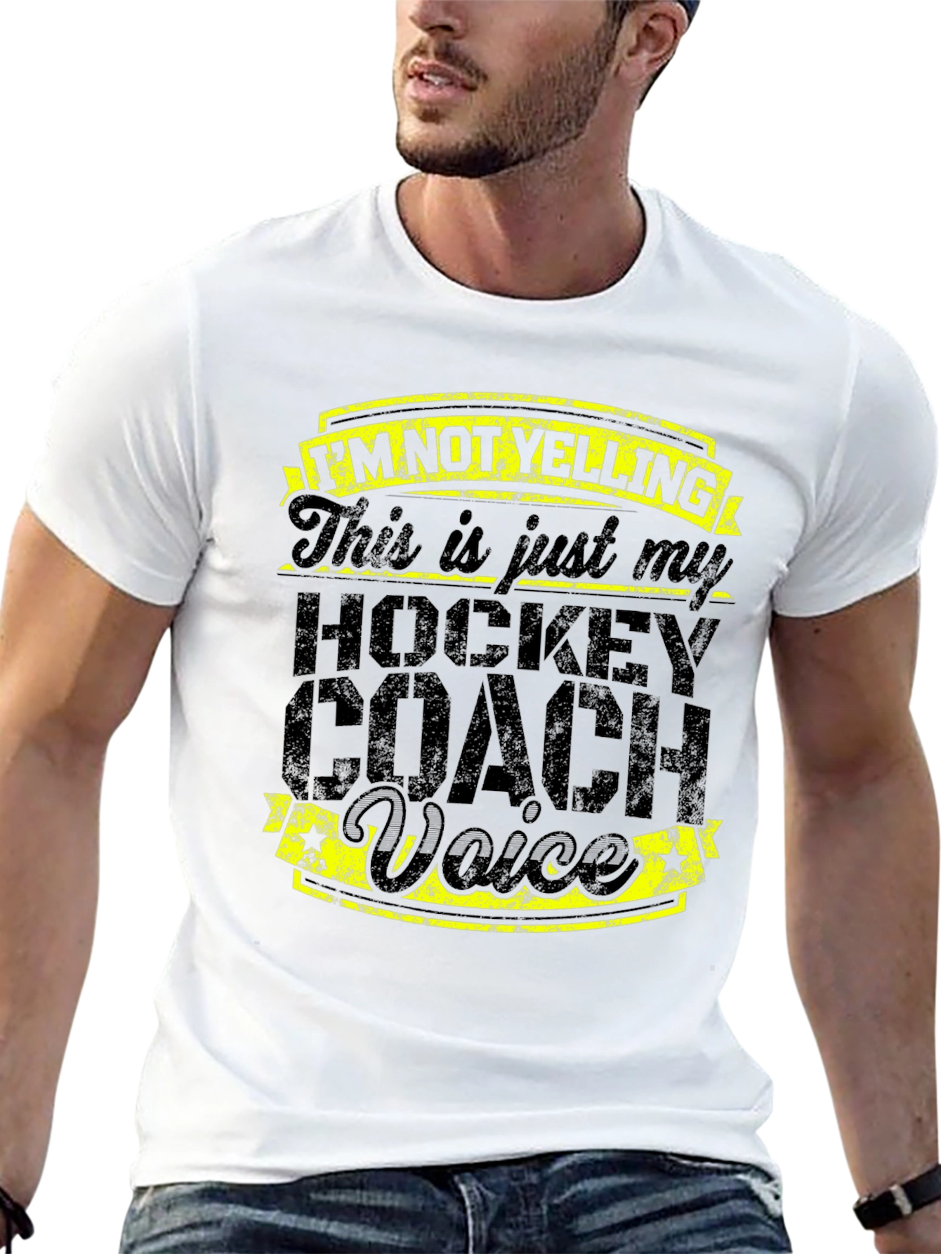 Hockey Coach Voice T-Shirt - Funny Sports Tee